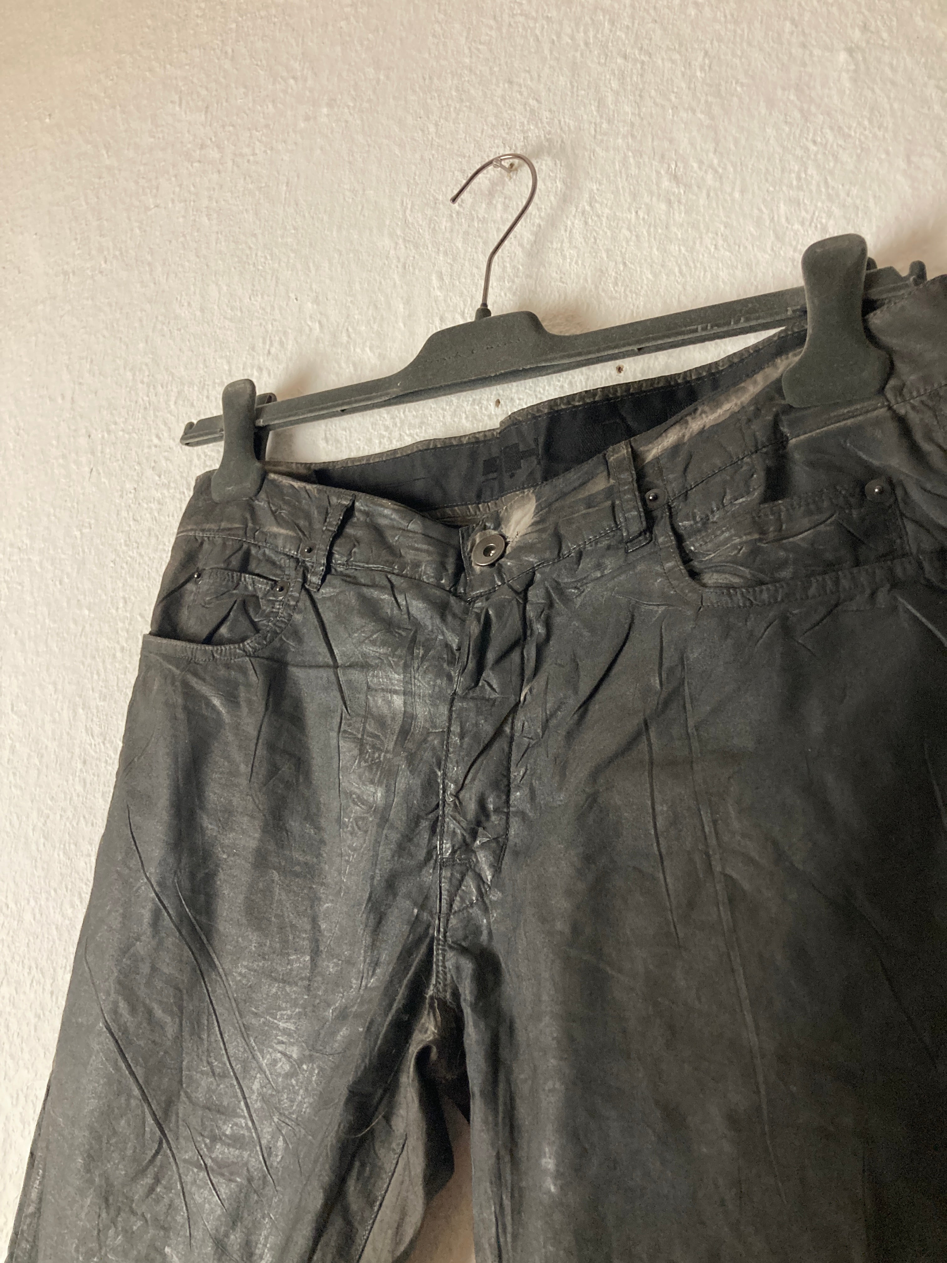 F/W 11 "LIMO" Waxed Mud Cloth Denim Jeans Rick Owens US32/M