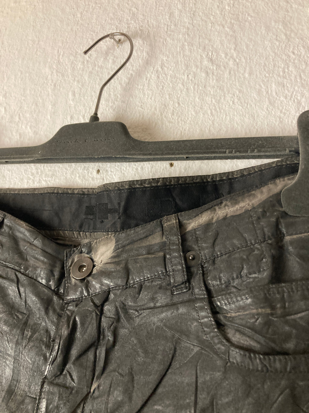 F/W 11 "LIMO" Waxed Mud Cloth Denim Jeans Rick Owens US32/M