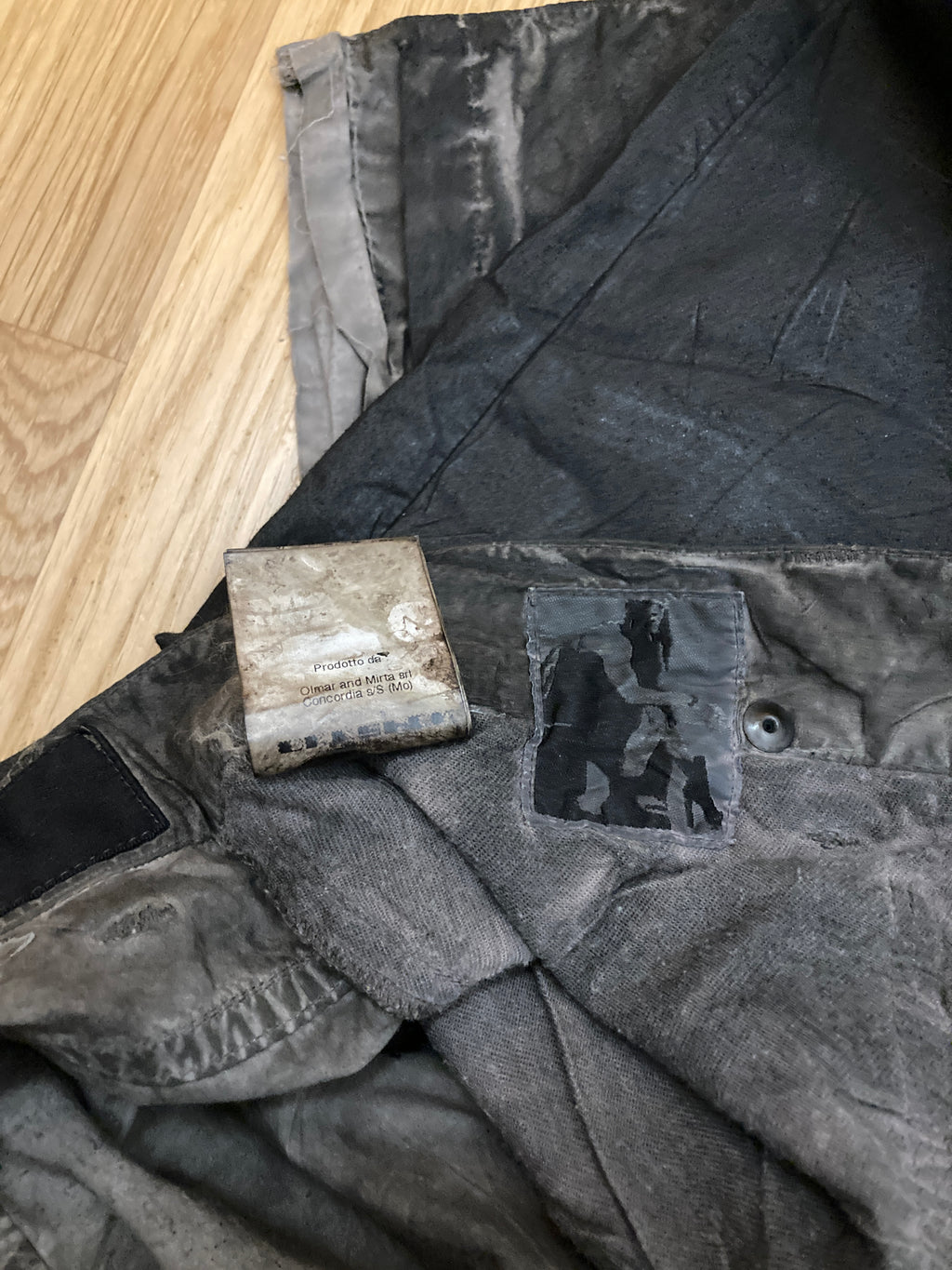 F/W 11 "LIMO" Waxed Mud Cloth Denim Jeans Rick Owens US32/M