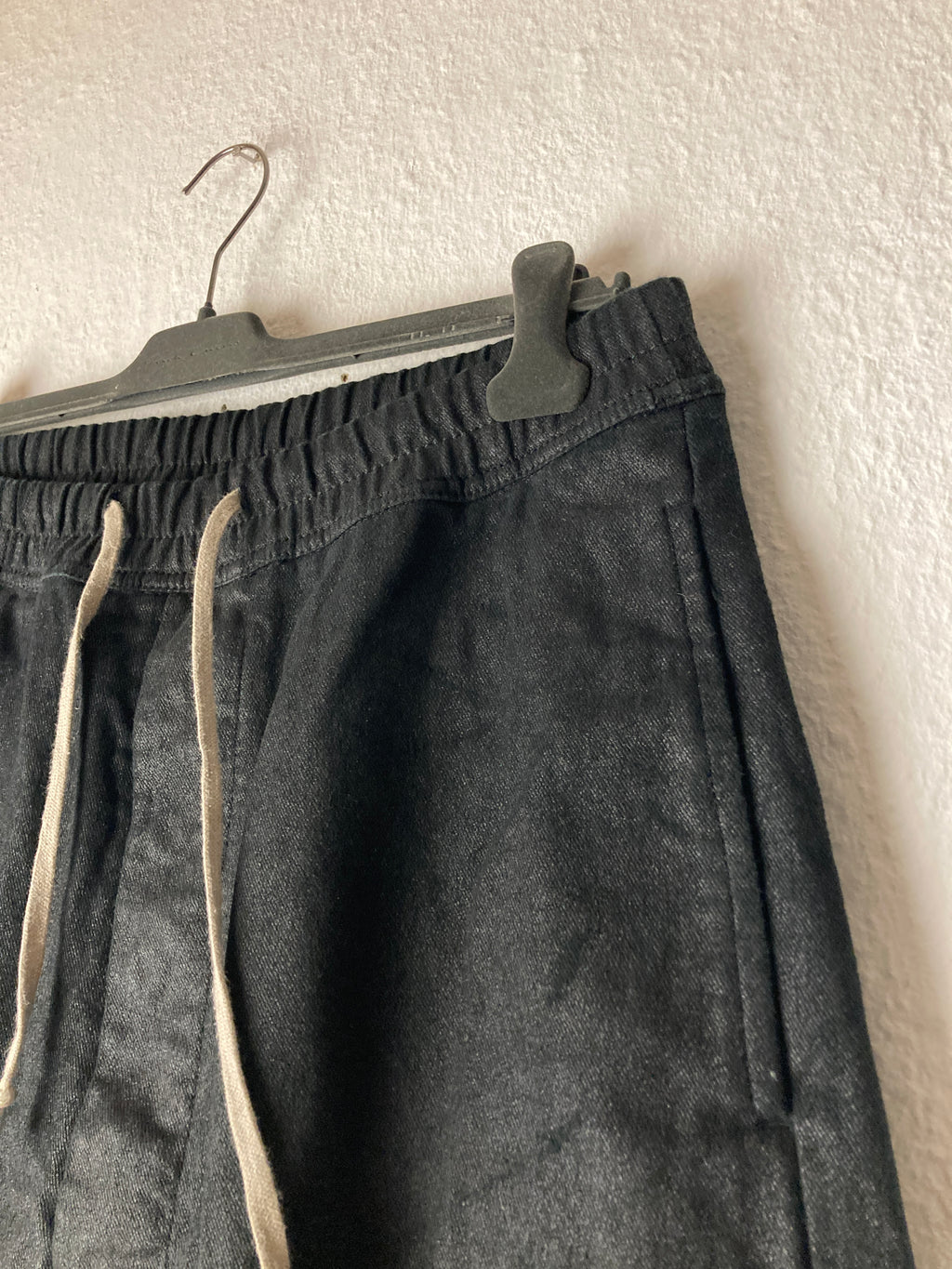 F/W 12 "MOUNTAIN" Waxed "Black Vintage" Pod Shorts Rick Owens M