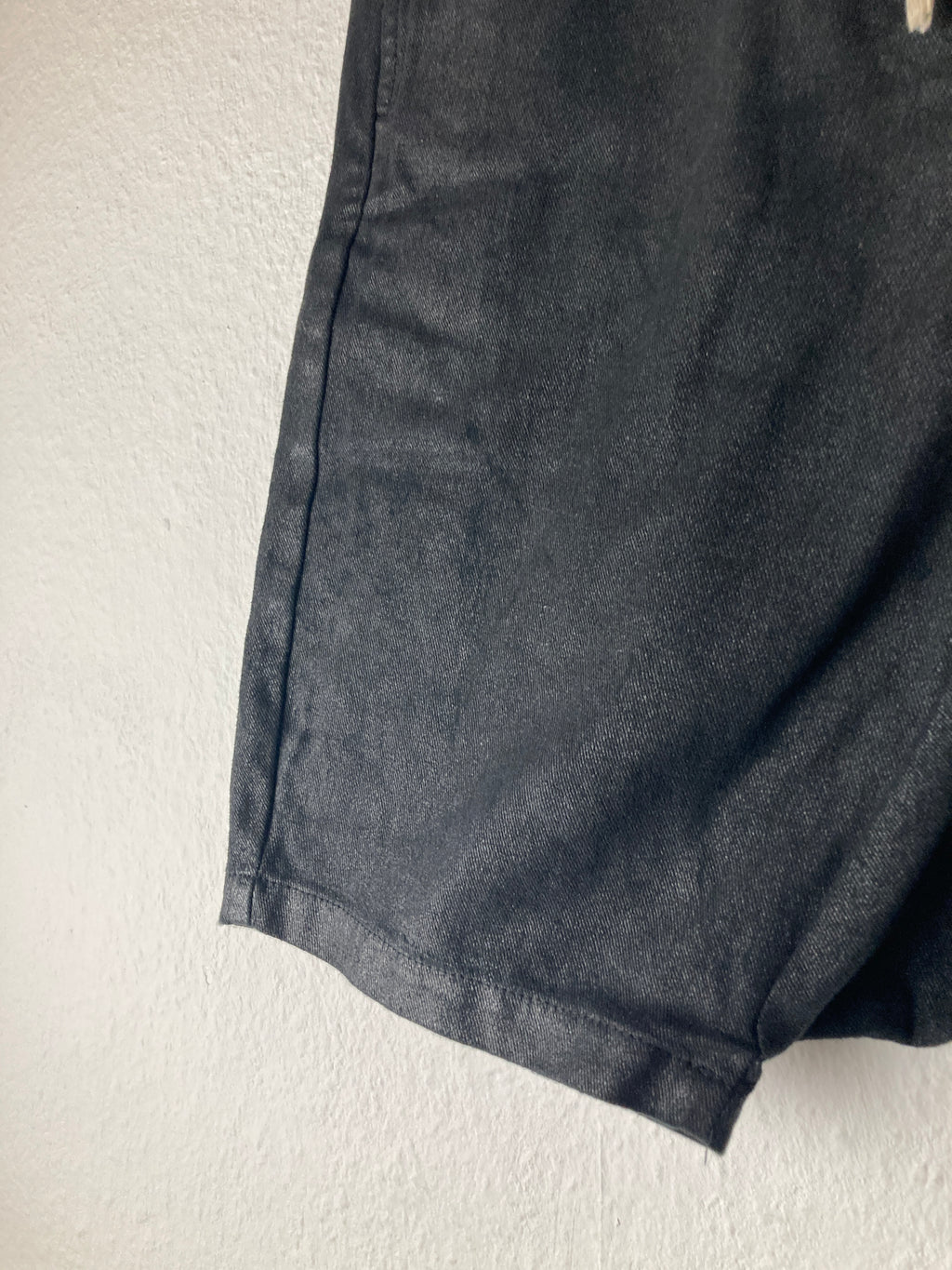 F/W 12 "MOUNTAIN" Waxed "Black Vintage" Pod Shorts Rick Owens M