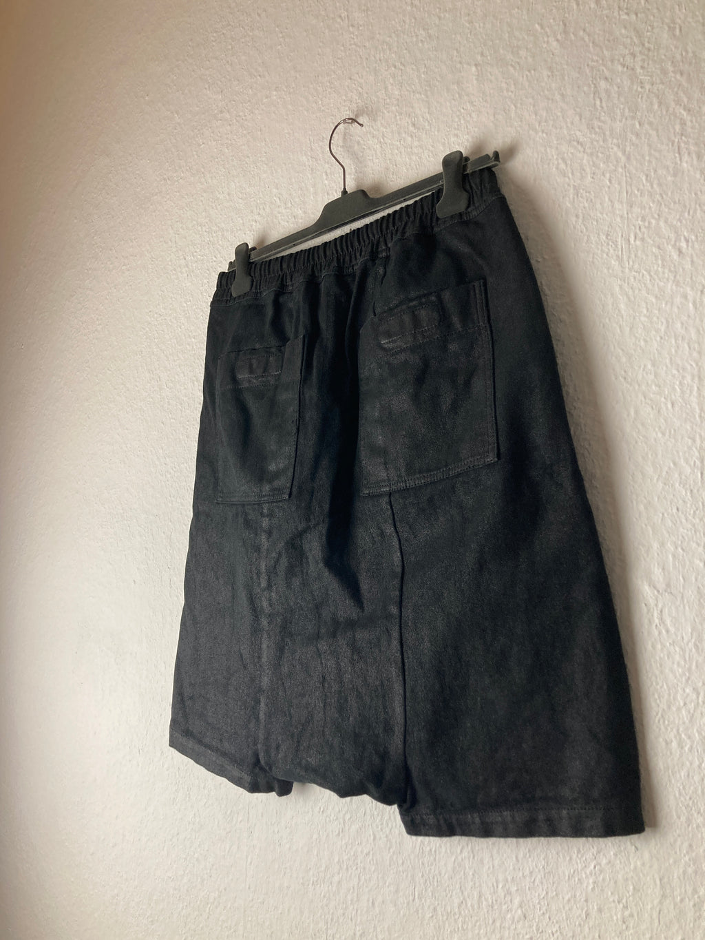 F/W 12 "MOUNTAIN" Waxed "Black Vintage" Pod Shorts Rick Owens M