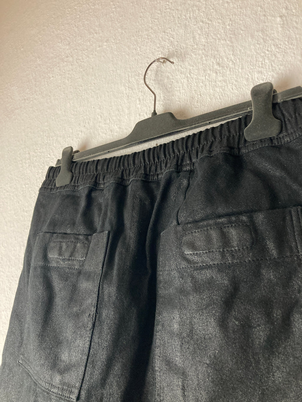 F/W 12 "MOUNTAIN" Waxed "Black Vintage" Pod Shorts Rick Owens M