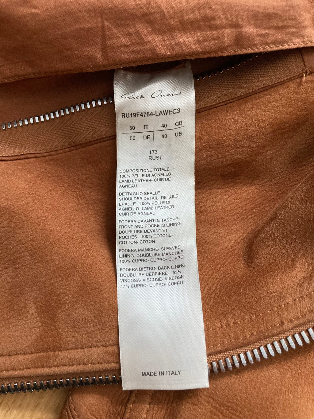 F/W 19 "LARRY" Chain Suede Leather Rotterdam Jacket