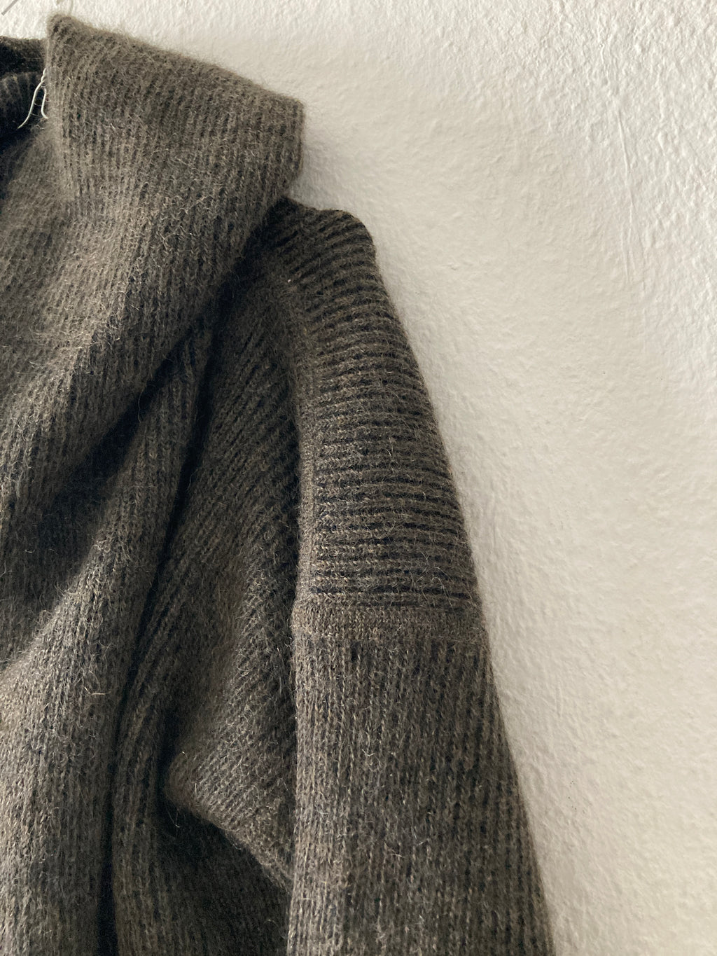 F/W 19 "LARRY" Hooded Mohair & Wool Knit Jacket Rick Owens L