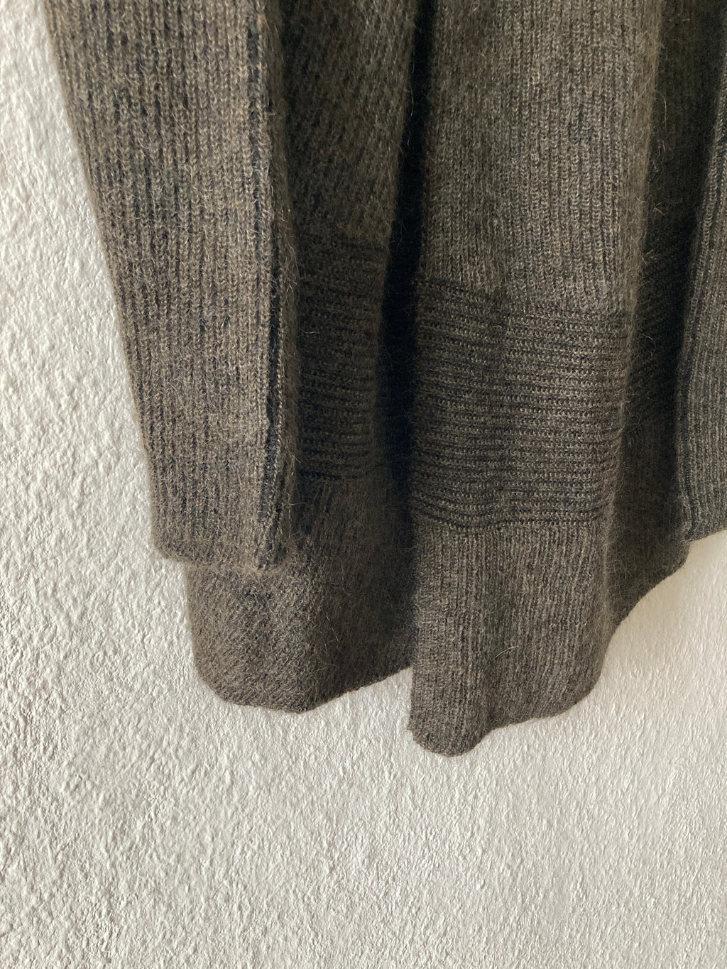 F/W 19 "LARRY" Hooded Mohair & Wool Knit Jacket Rick Owens L