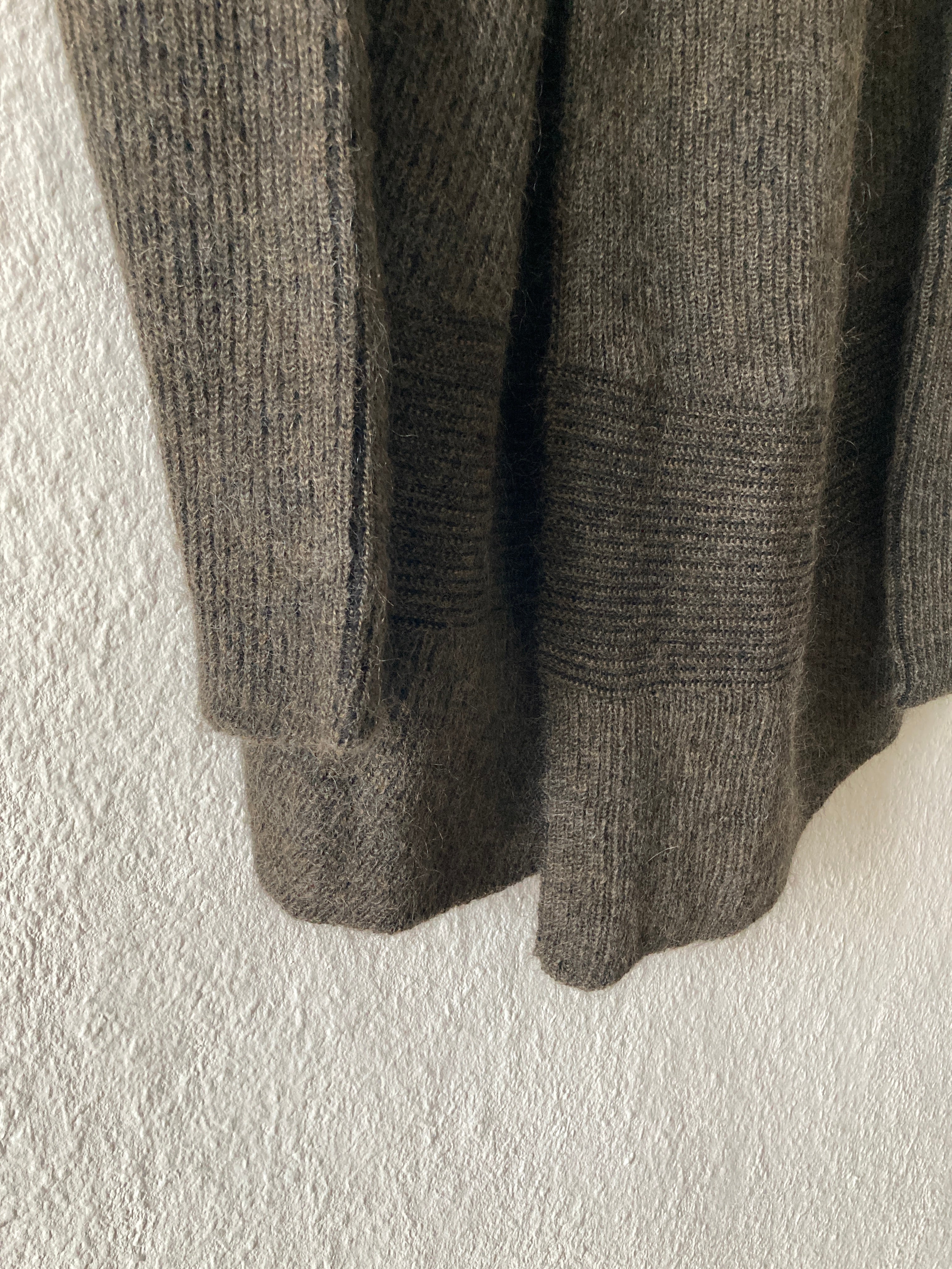 F/W 19 "LARRY" Hooded Mohair & Wool Knit Jacket Rick Owens L
