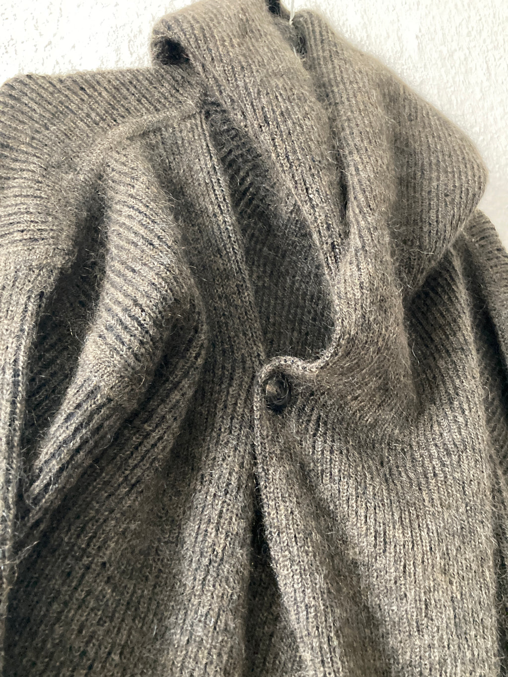 F/W 19 "LARRY" Hooded Mohair & Wool Knit Jacket Rick Owens L