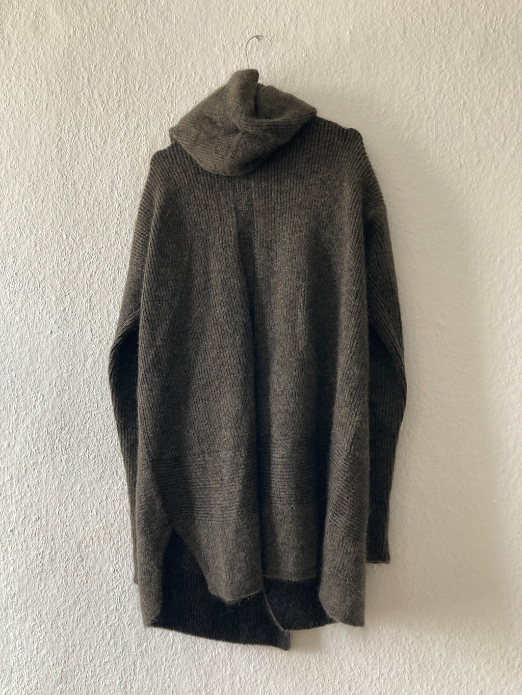 F/W 19 "LARRY" Hooded Mohair & Wool Knit Jacket Rick Owens L