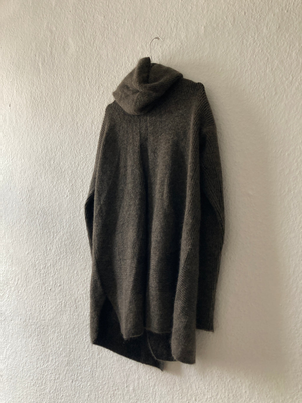 F/W 19 "LARRY" Hooded Mohair & Wool Knit Jacket Rick Owens L