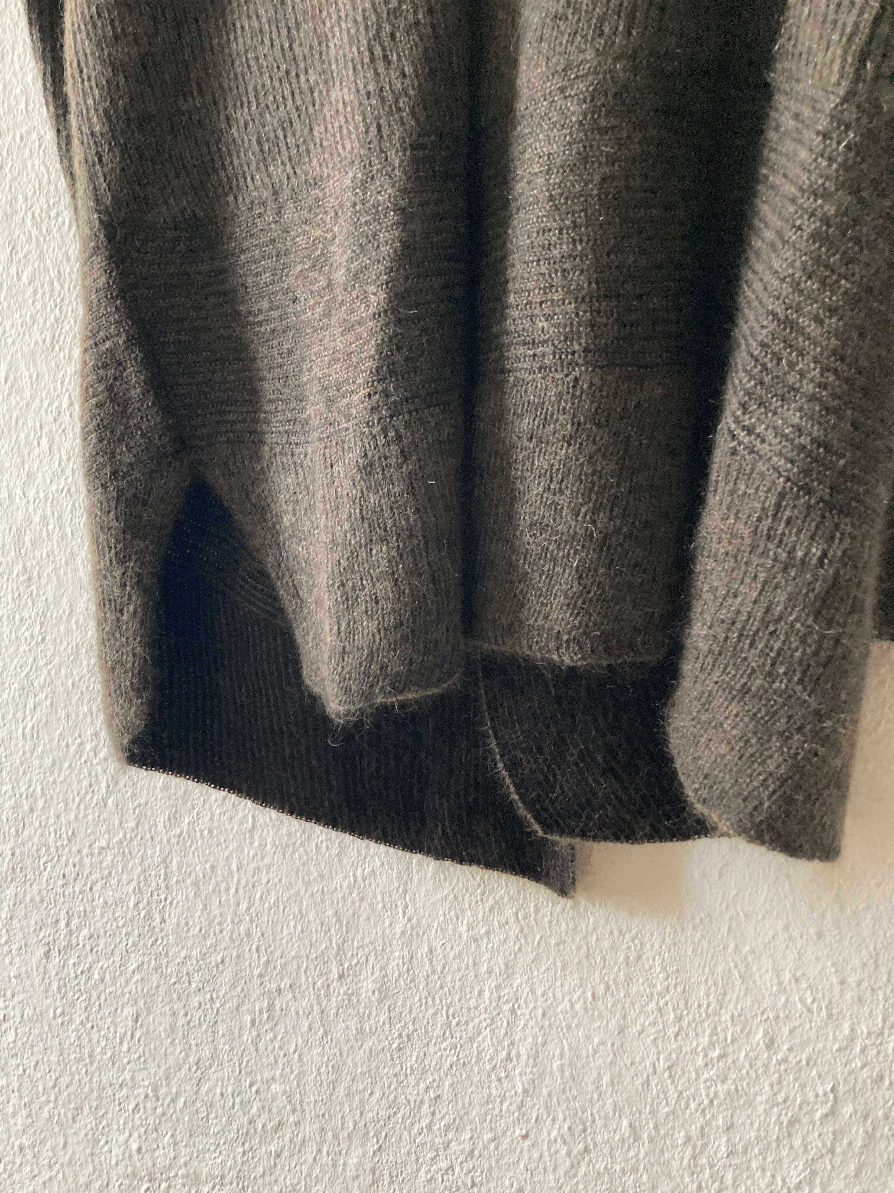 F/W 19 "LARRY" Hooded Mohair & Wool Knit Jacket Rick Owens L