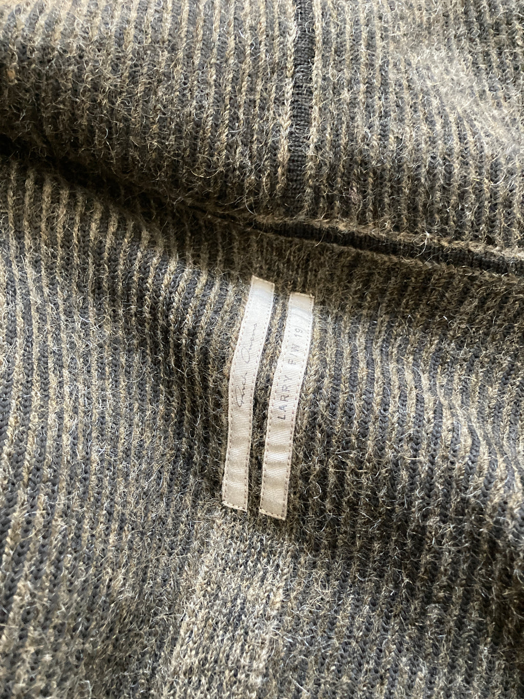 F/W 19 "LARRY" Hooded Mohair & Wool Knit Jacket Rick Owens L