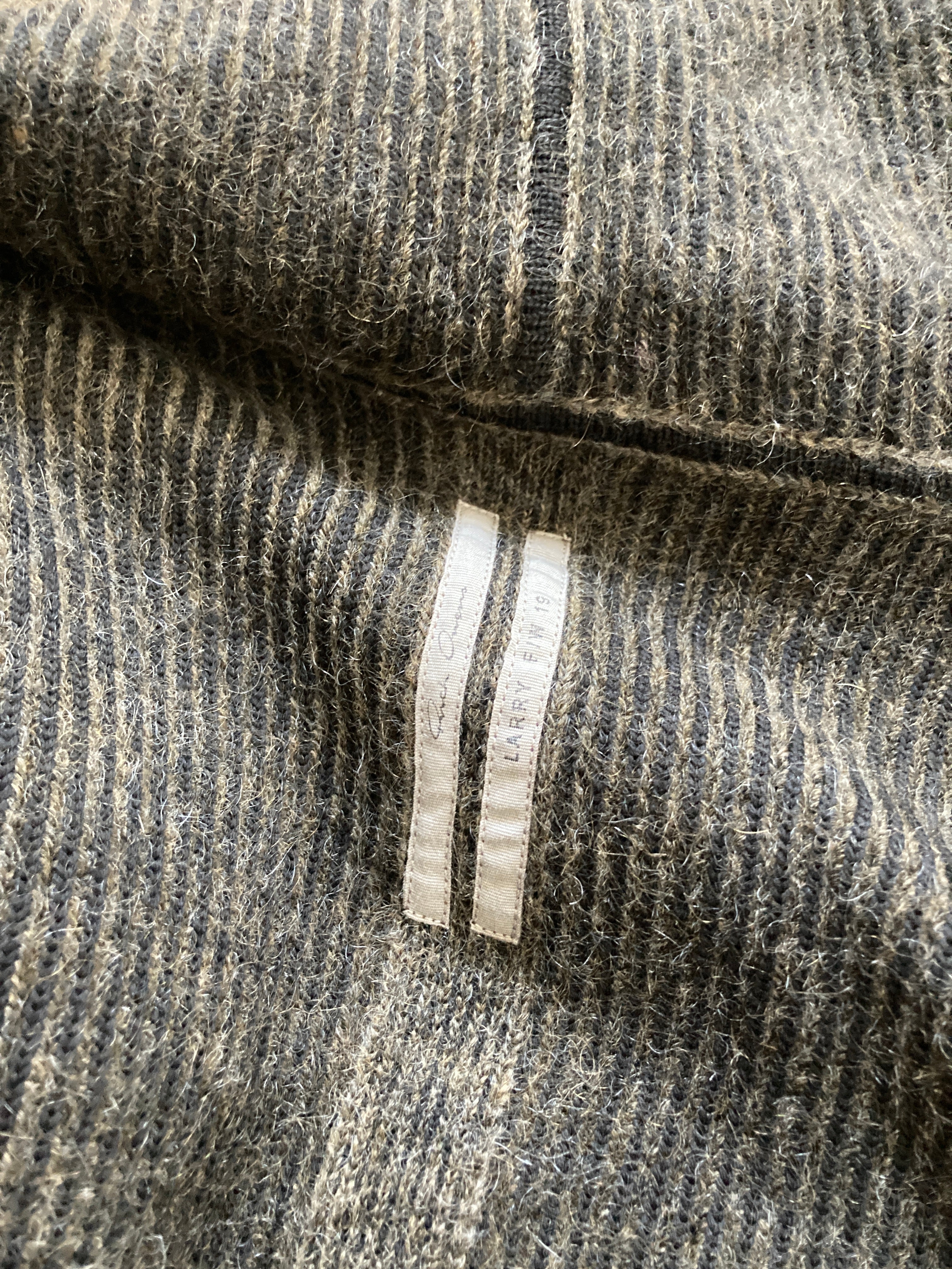 F/W 19 "LARRY" Hooded Mohair & Wool Knit Jacket Rick Owens L