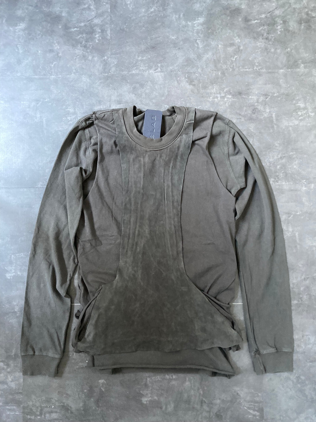 SLAB Triple Layer Leather Sweatshirt