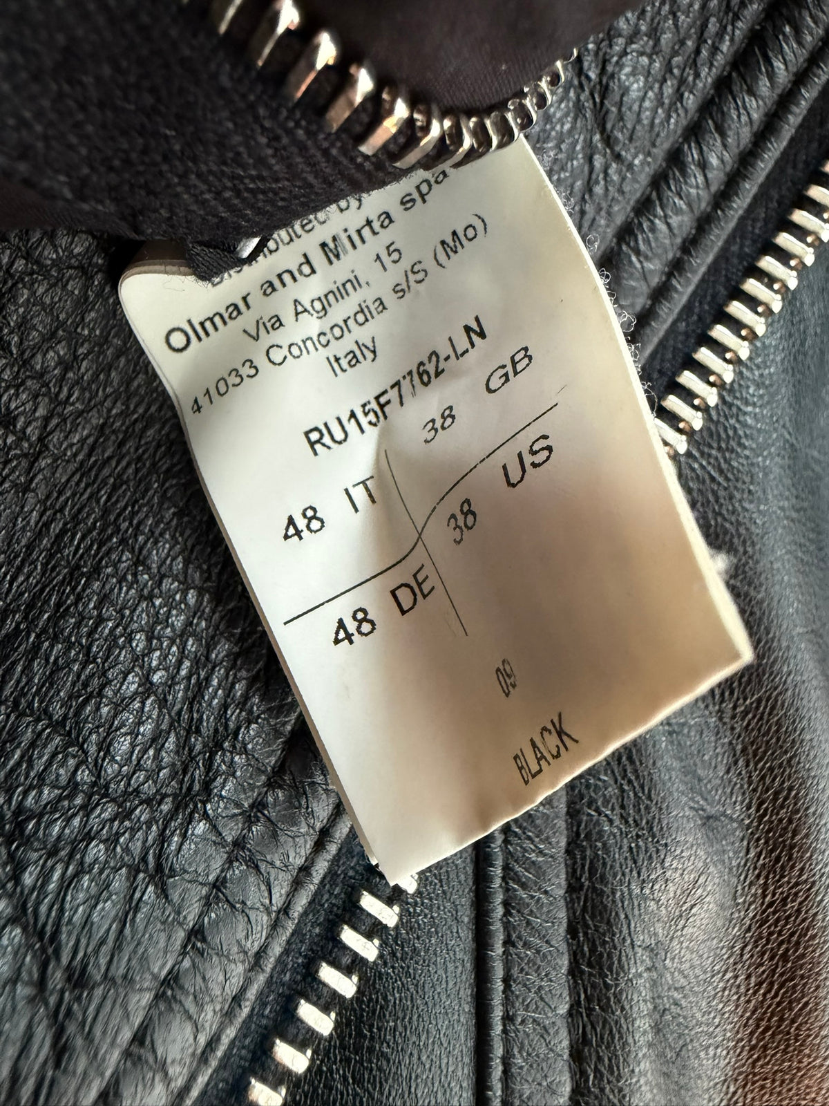 F/W 15 "SPHINX" Mollino Lamb Leather Jacket Rick Owens IT48/M