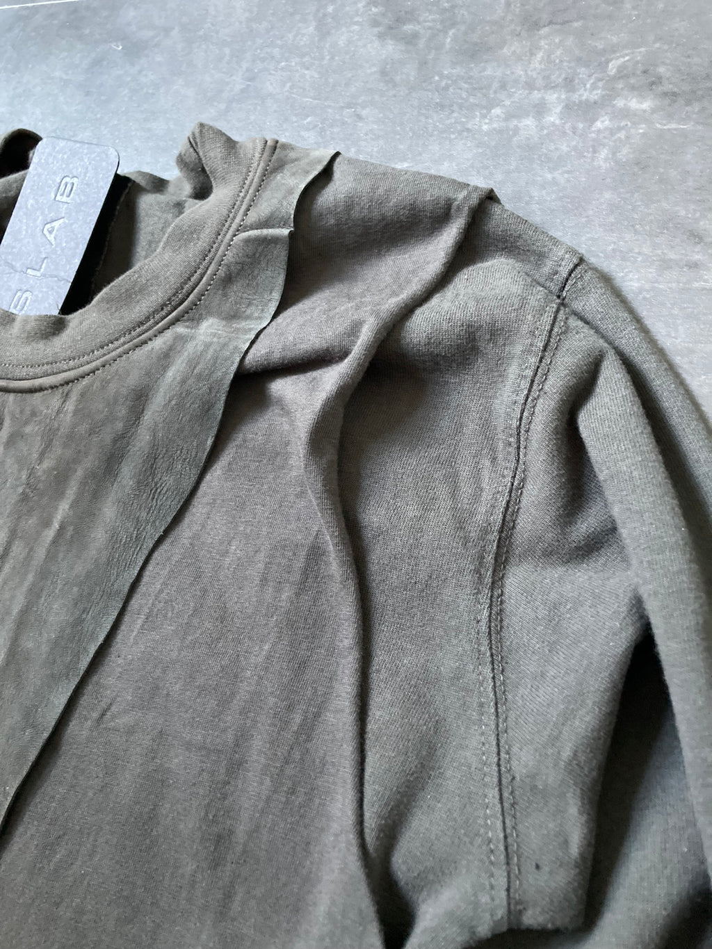 SLAB Triple Layer Leather Sweatshirt