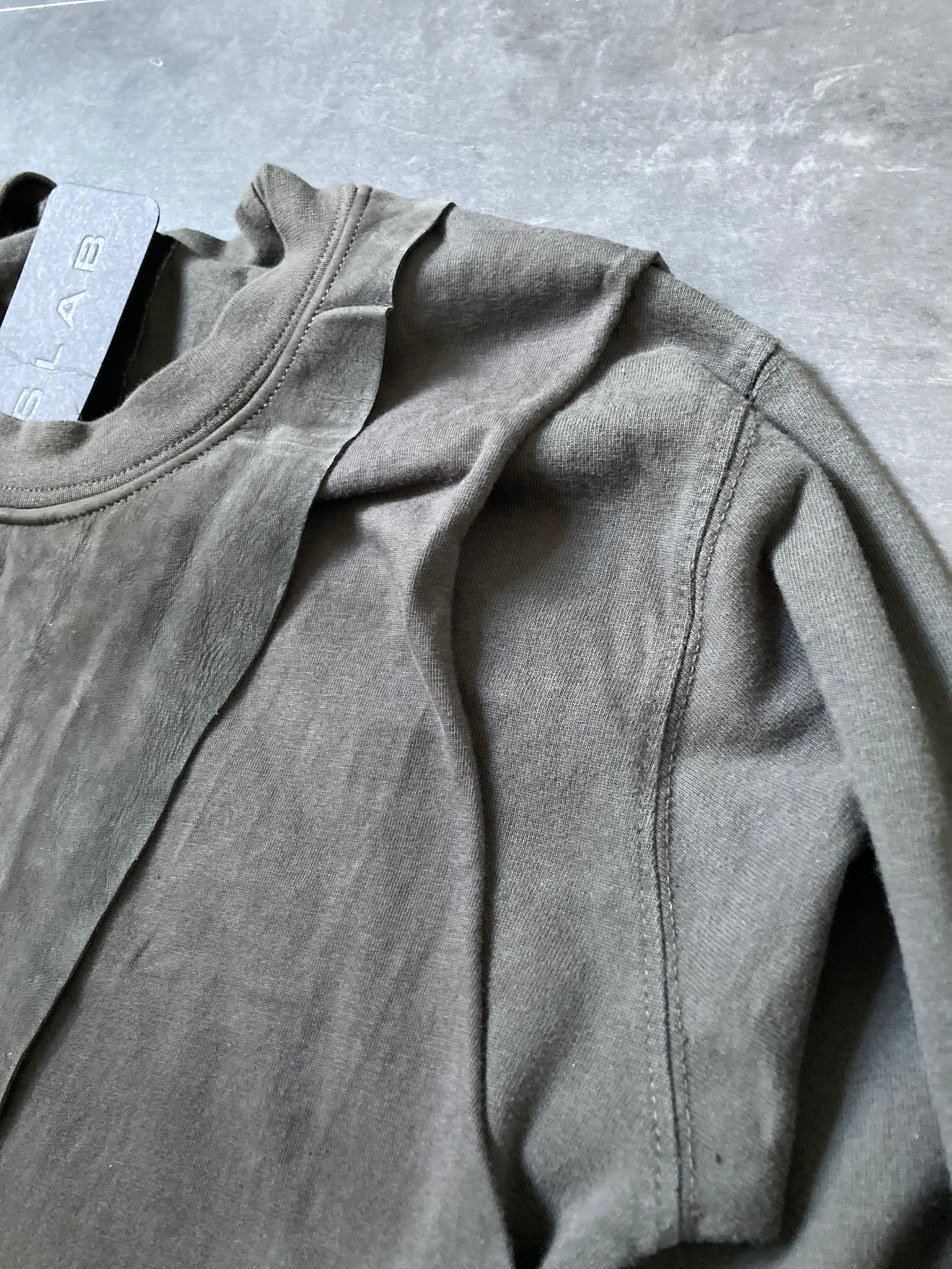 SLAB Triple Layer Leather Sweatshirt