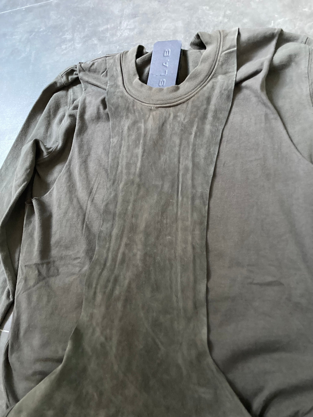 SLAB Triple Layer Leather Sweatshirt