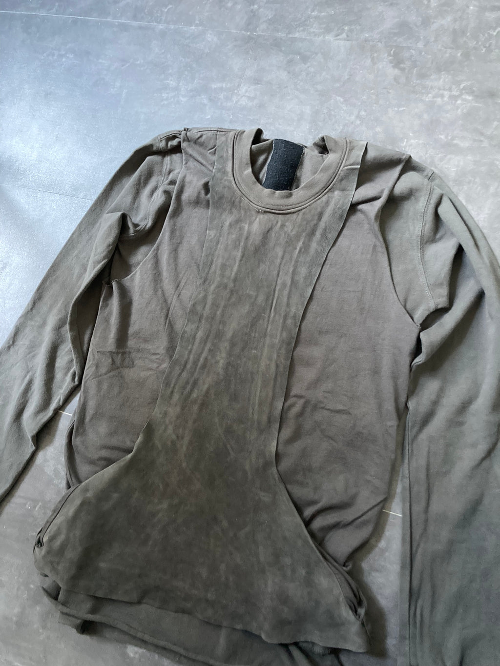 SLAB Triple Layer Leather Sweatshirt