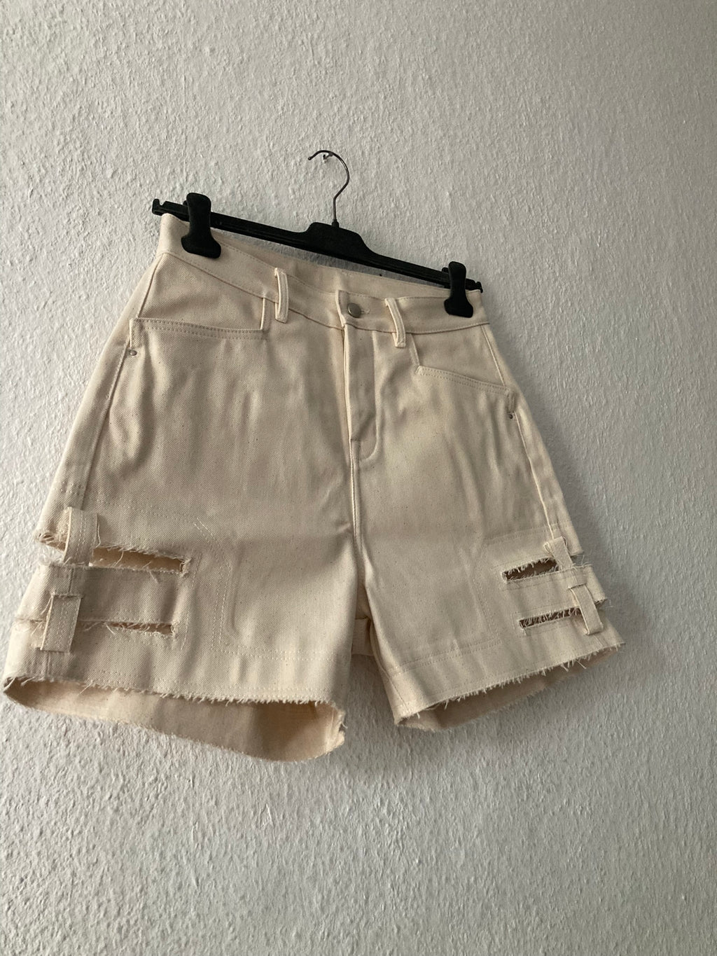 S/S 22 “FOGACHINE” Runway Ecru Spartan Shorts