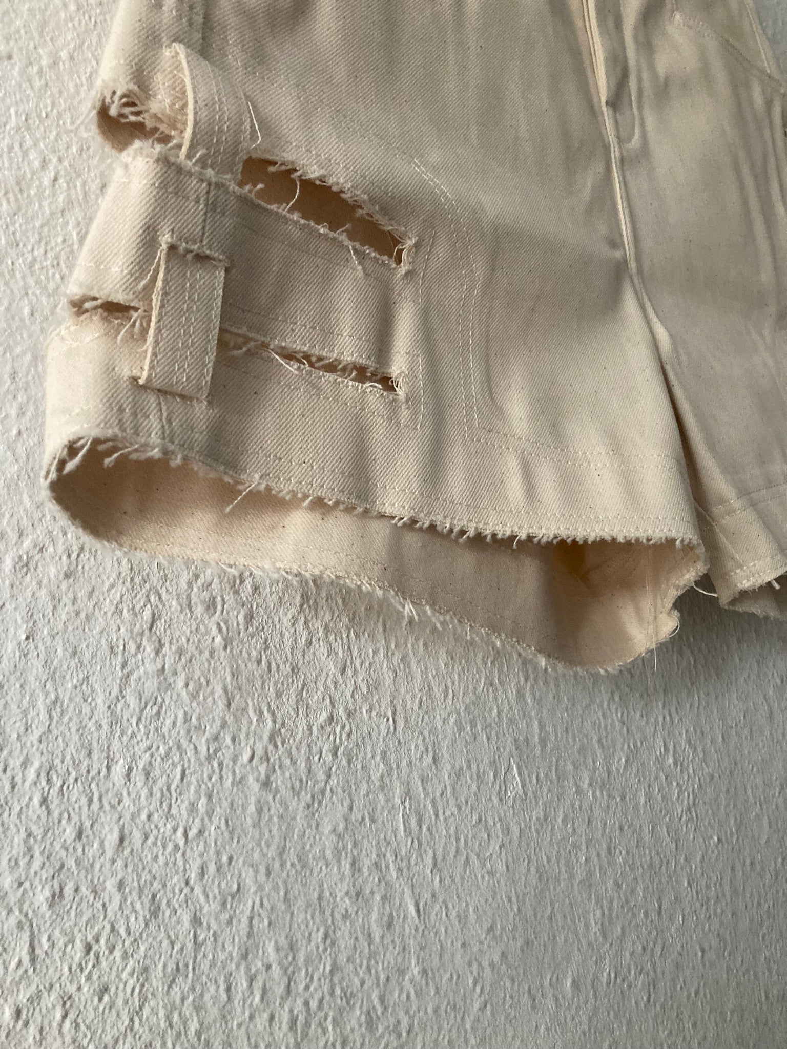 S/S 22 “FOGACHINE” Runway Ecru Spartan Shorts