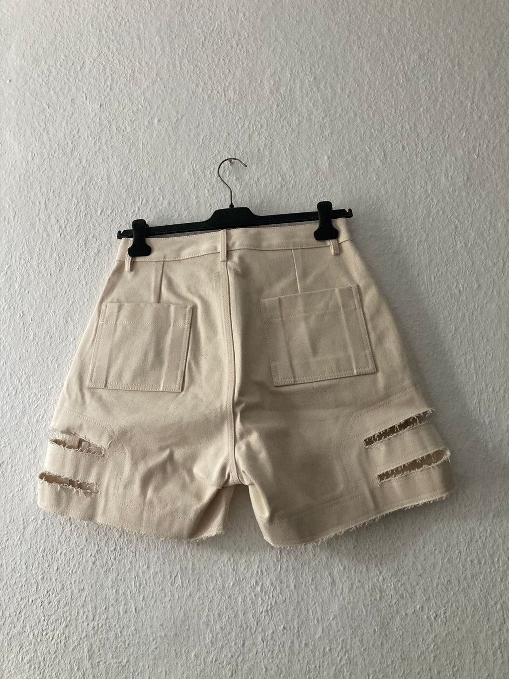 S/S 22 “FOGACHINE” Runway Ecru Spartan Shorts
