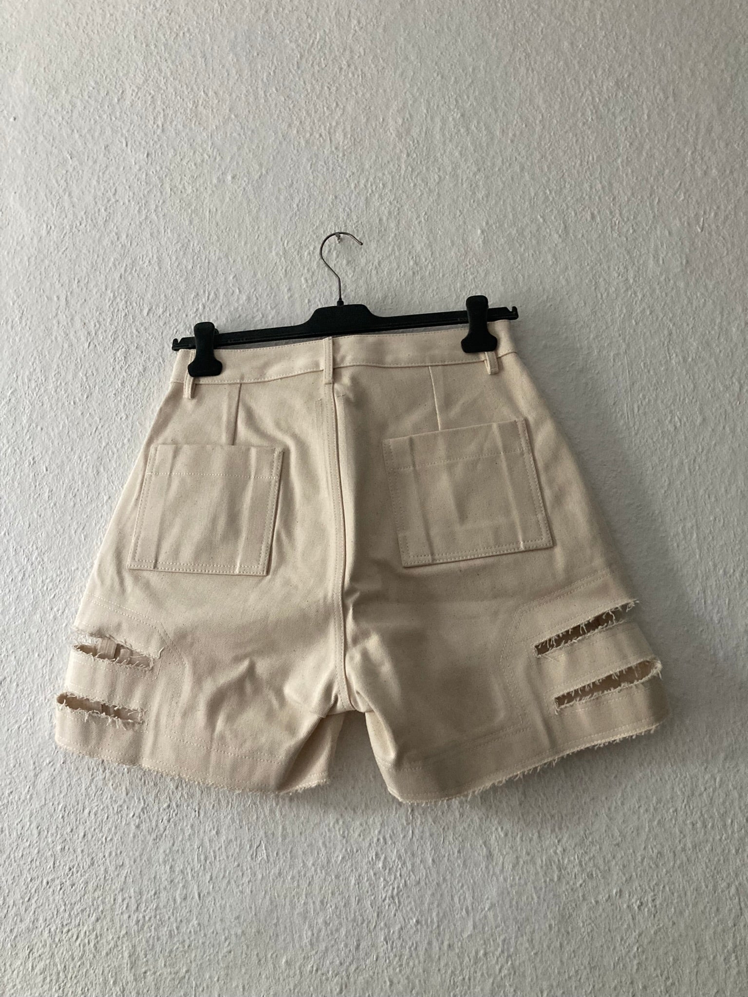 S/S 22 “FOGACHINE” Runway Ecru Spartan Shorts