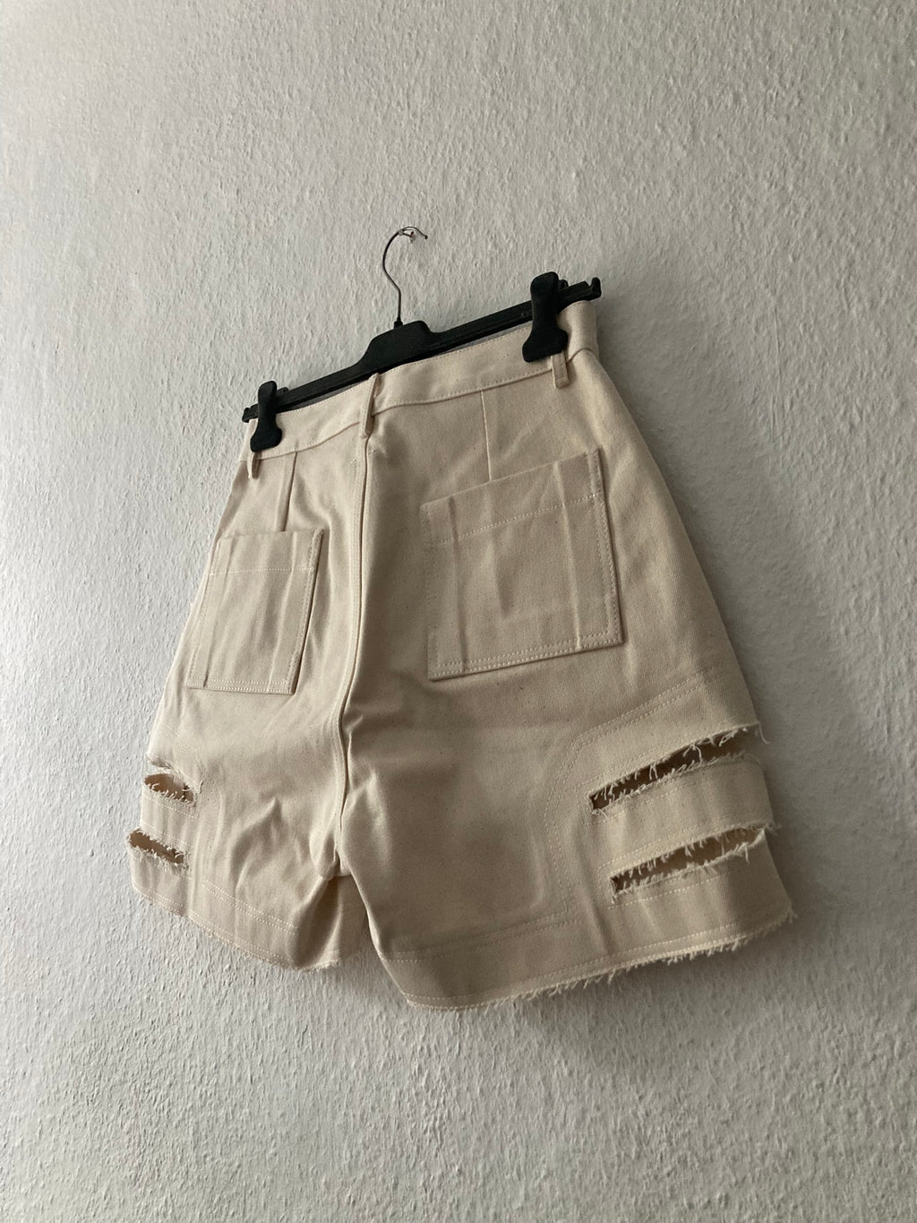S/S 22 “FOGACHINE” Runway Ecru Spartan Shorts