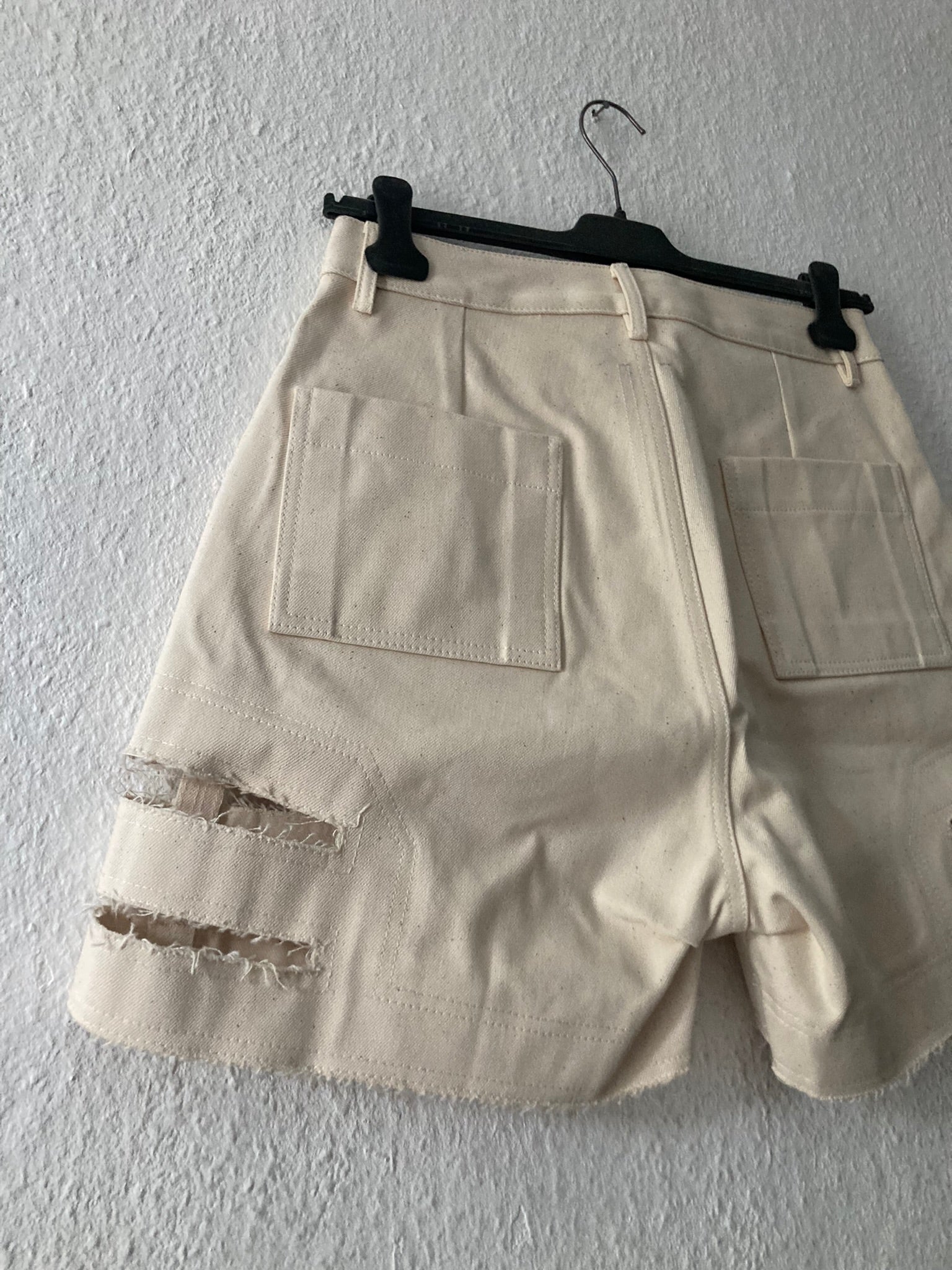 S/S 22 “FOGACHINE” Runway Ecru Spartan Shorts