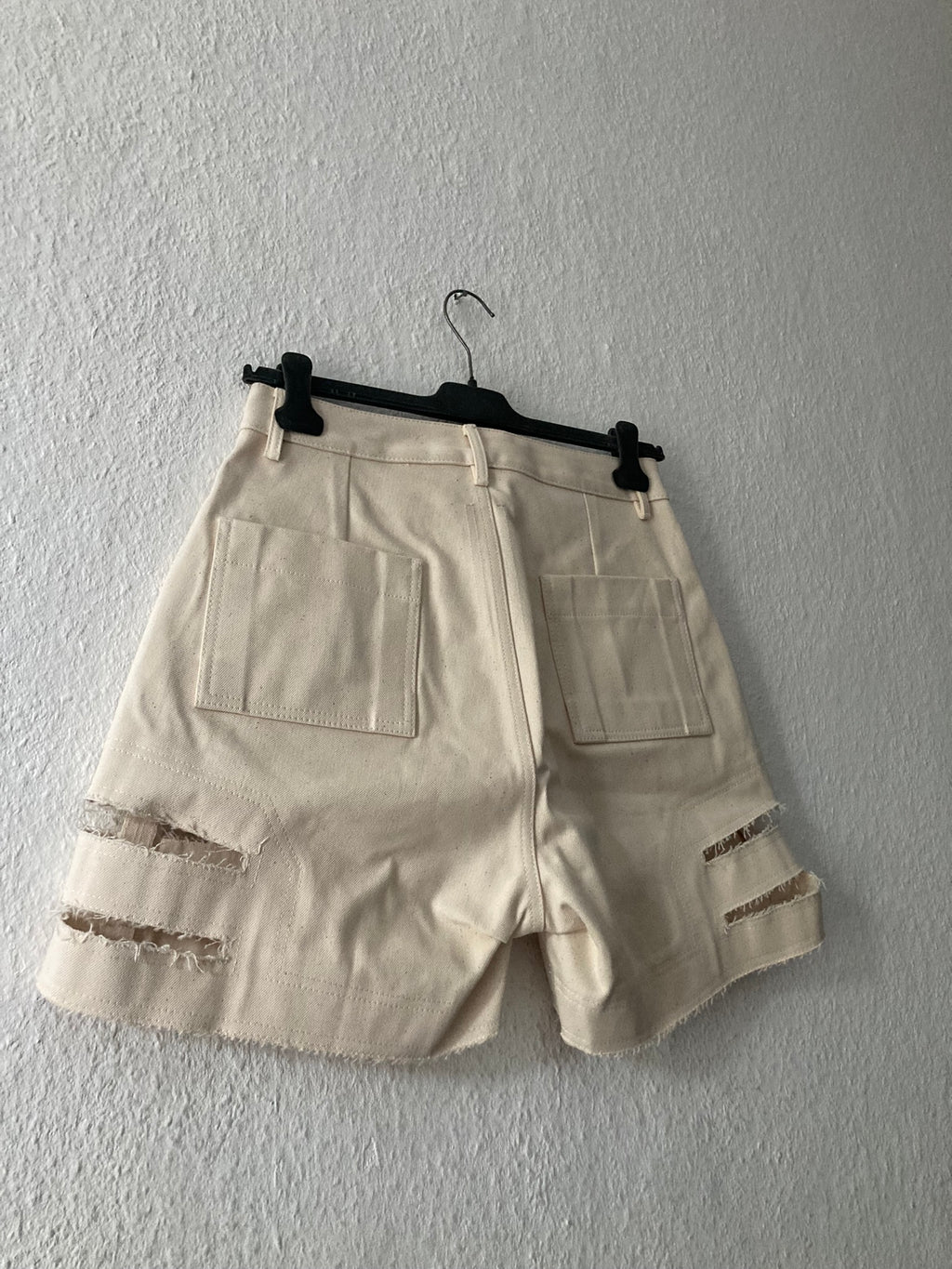 S/S 22 “FOGACHINE” Runway Ecru Spartan Shorts