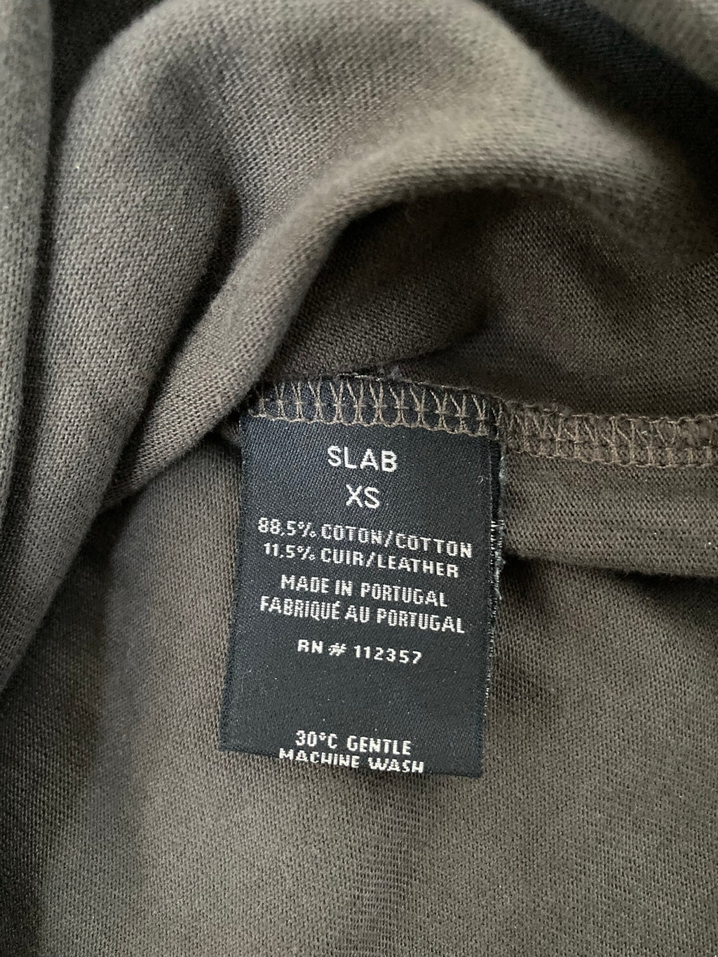 SLAB Triple Layer Leather Sweatshirt