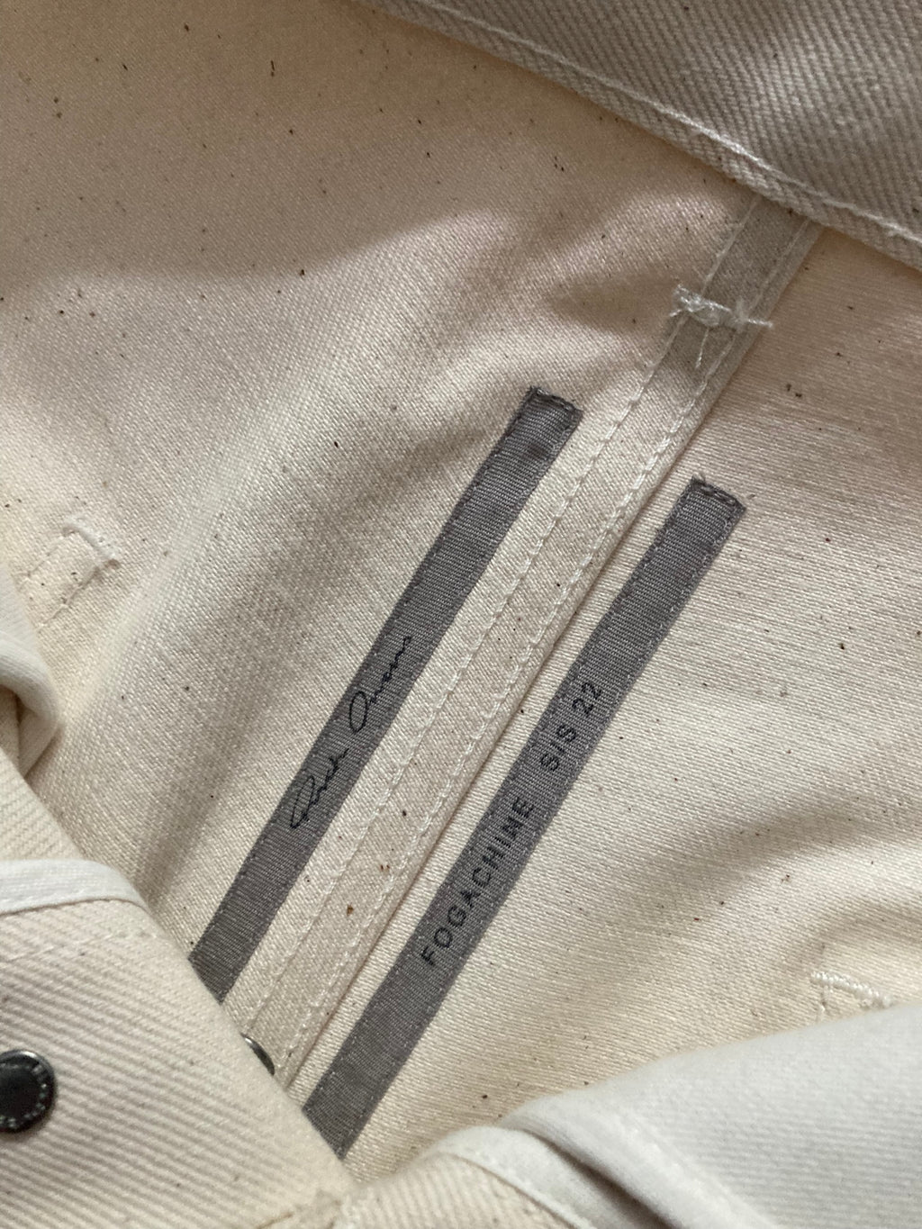 S/S 22 “FOGACHINE” Runway Ecru Spartan Shorts