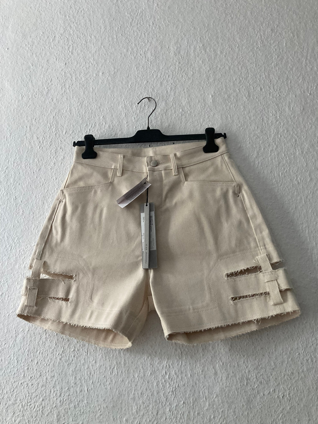 S/S 22 “FOGACHINE” Runway Ecru Spartan Shorts