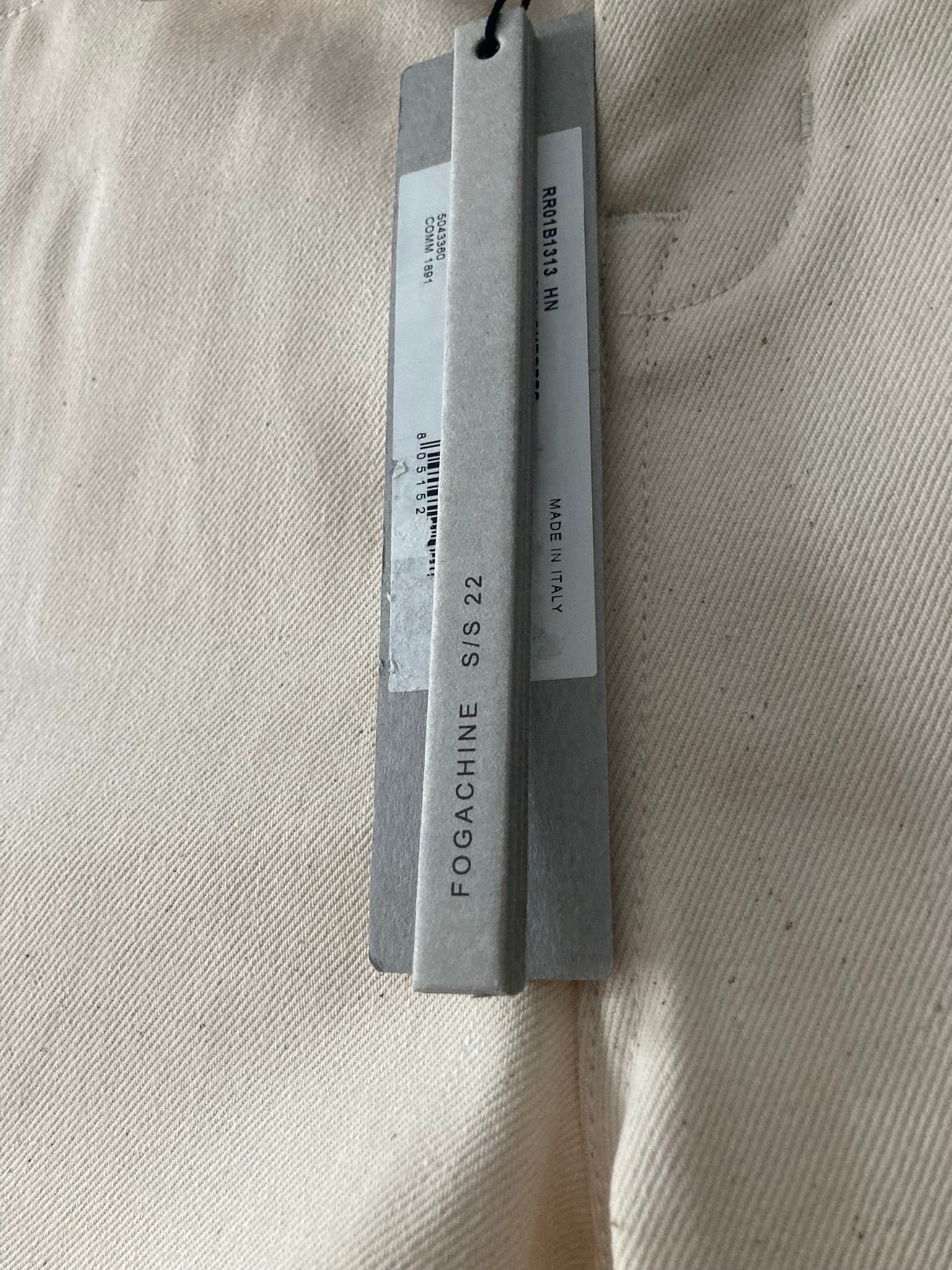 S/S 22 “FOGACHINE” Runway Ecru Spartan Shorts