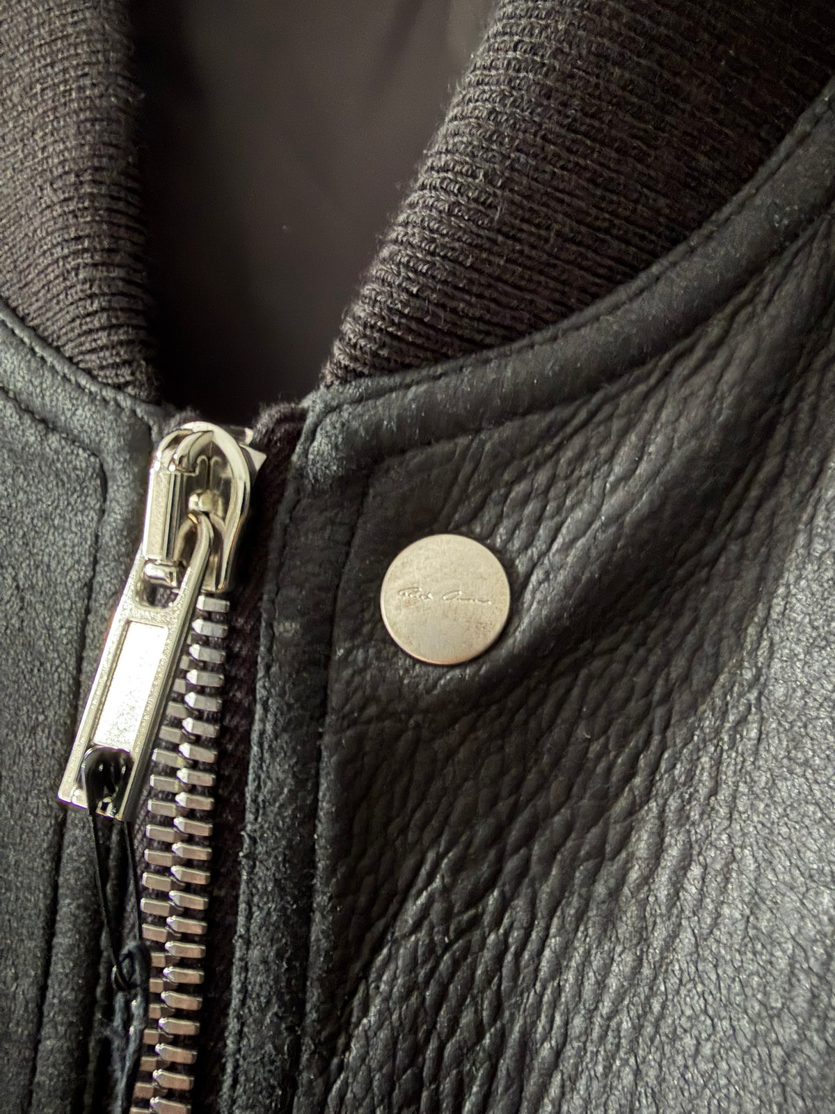 F/W 24 "PORTERVILLE" Blistered Lamb Leather Flight Bomber Jacket Rick Owens IT52/L