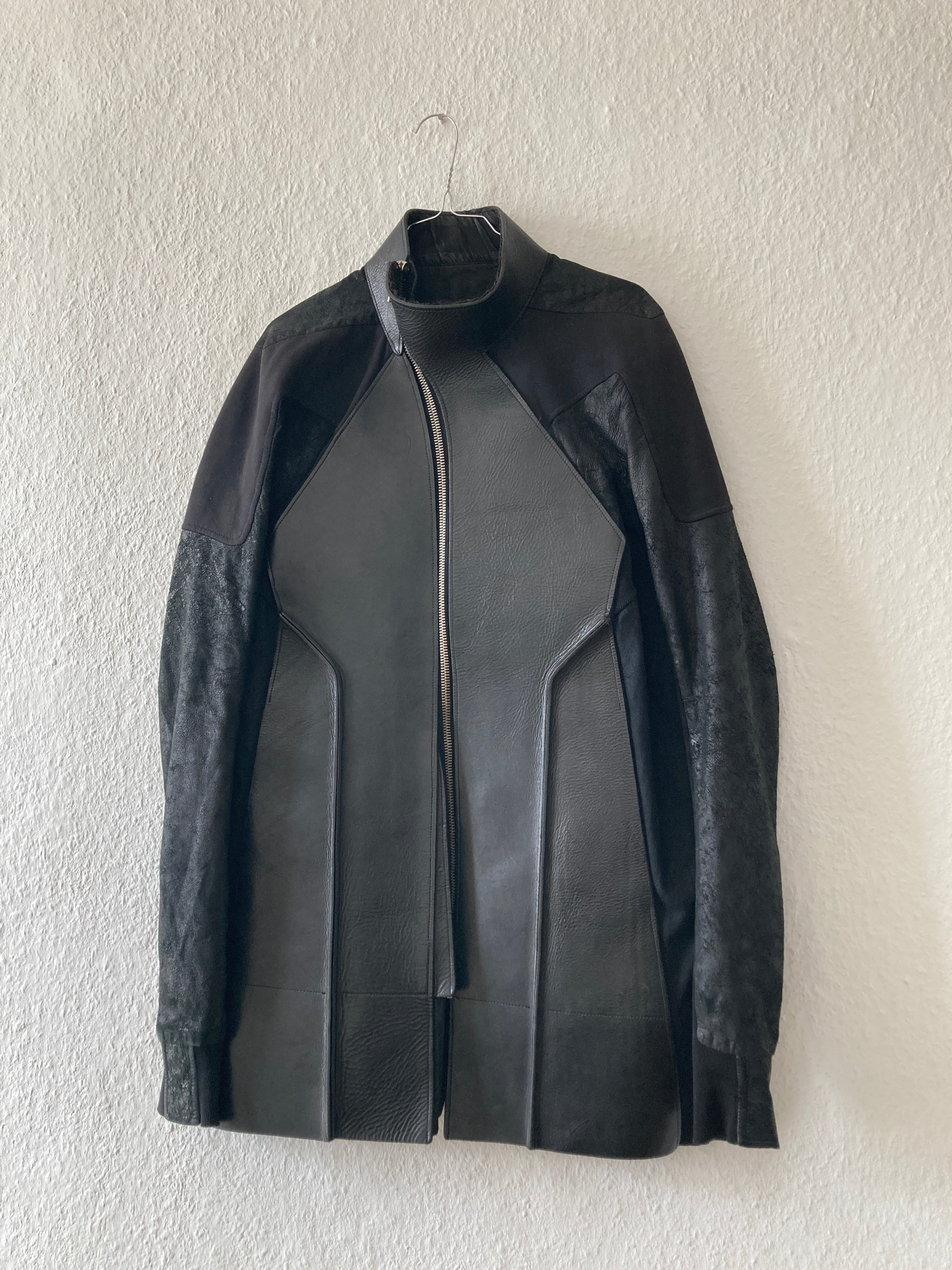 S/S 11 „ANTHEM“ Calf & Blistered Lamb Leather Jacket Rick Owens M