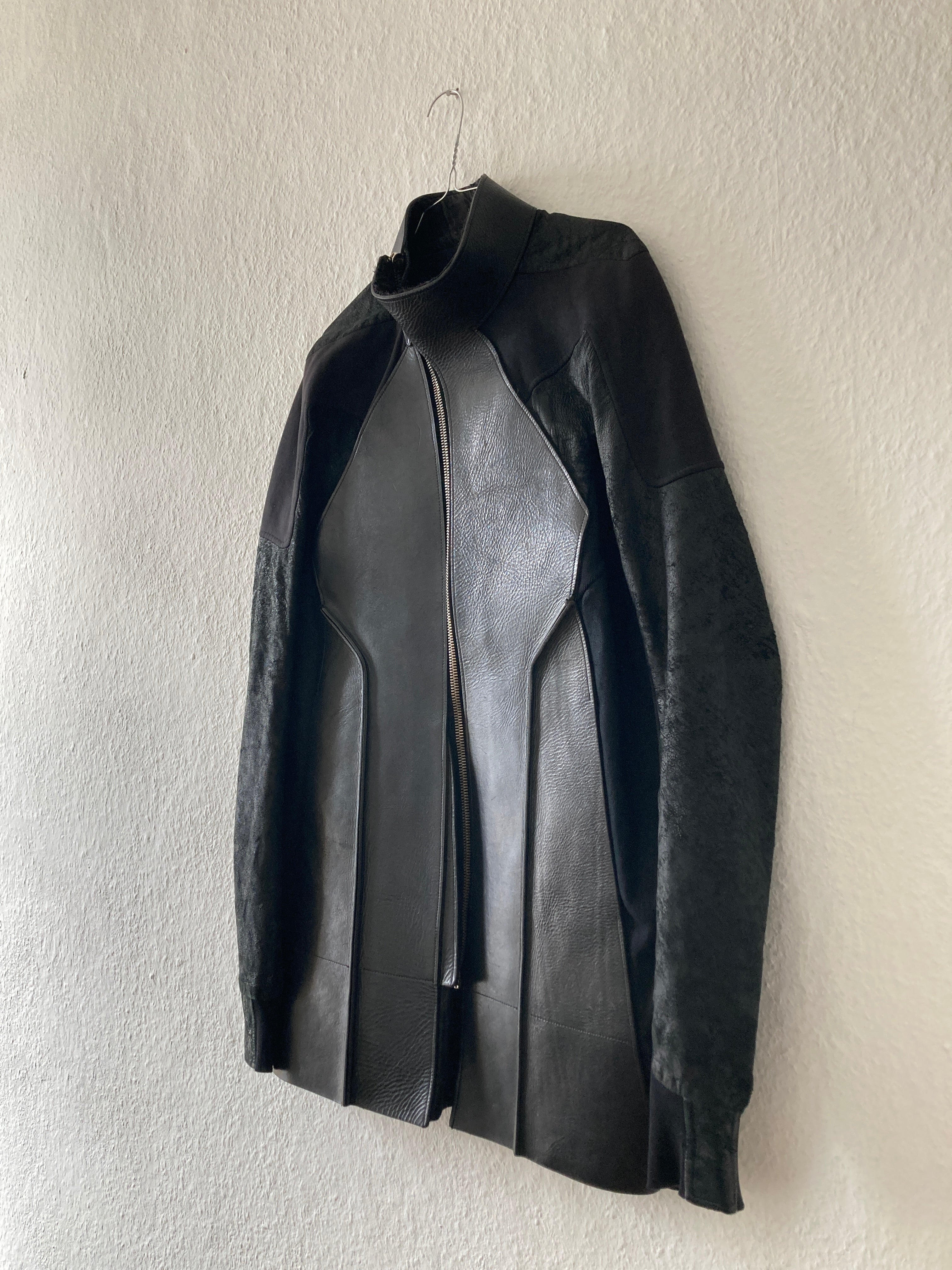 S/S 11 „ANTHEM“ Calf & Blistered Lamb Leather Jacket Rick Owens M
