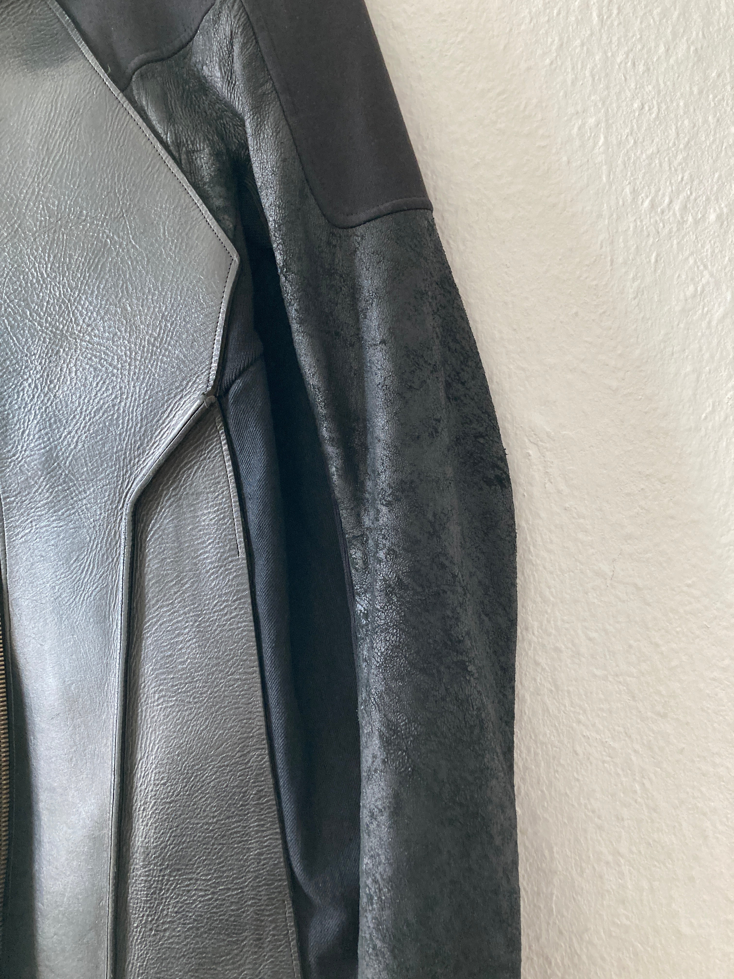 S/S 11 „ANTHEM“ Calf & Blistered Lamb Leather Jacket Rick Owens M