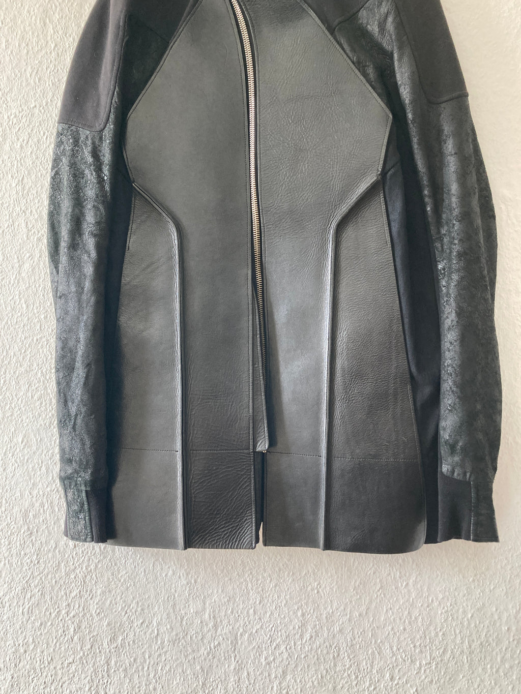 S/S 11 „ANTHEM“ Calf & Blistered Lamb Leather Jacket Rick Owens M