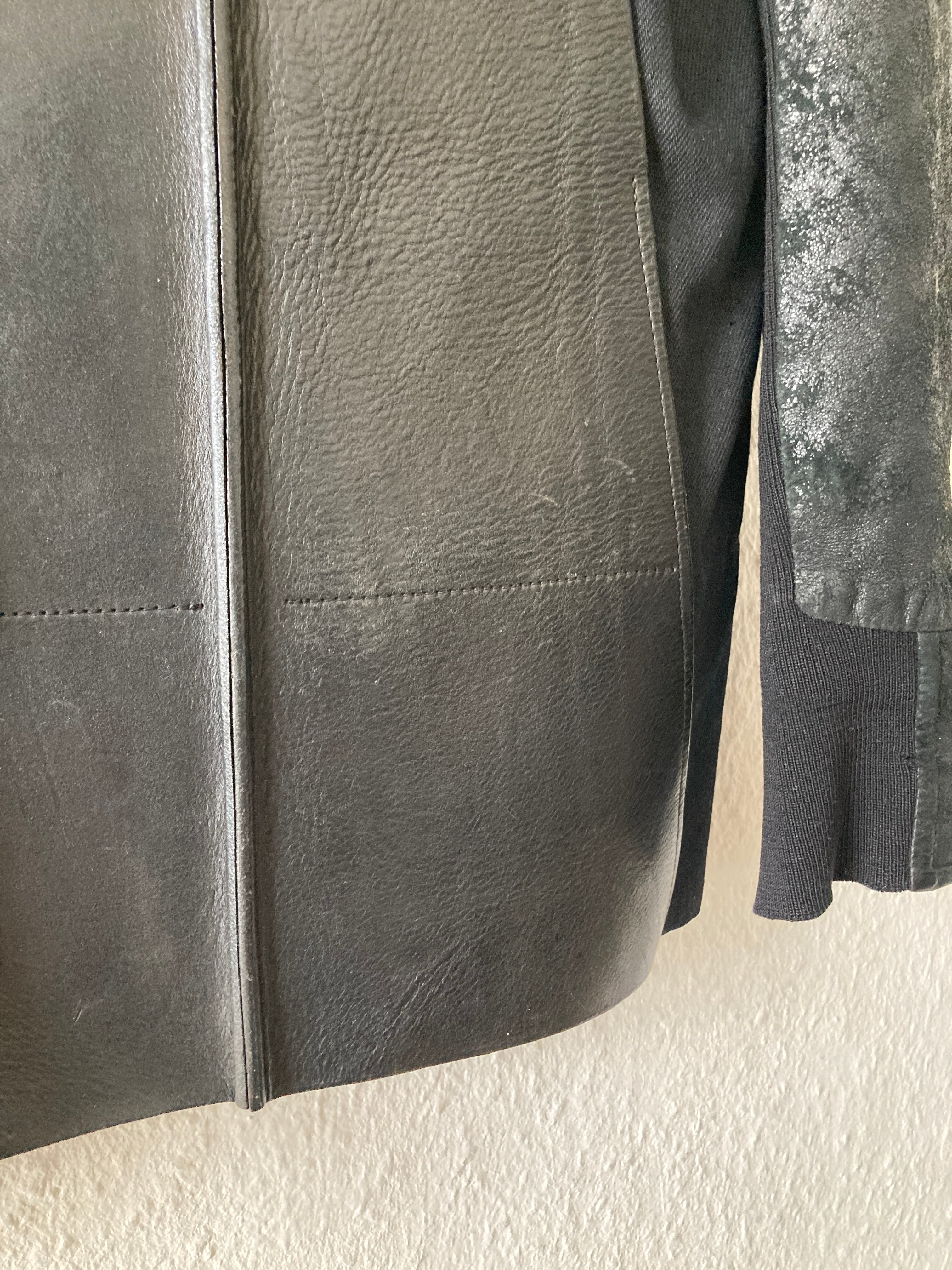 S/S 11 „ANTHEM“ Calf & Blistered Lamb Leather Jacket Rick Owens M