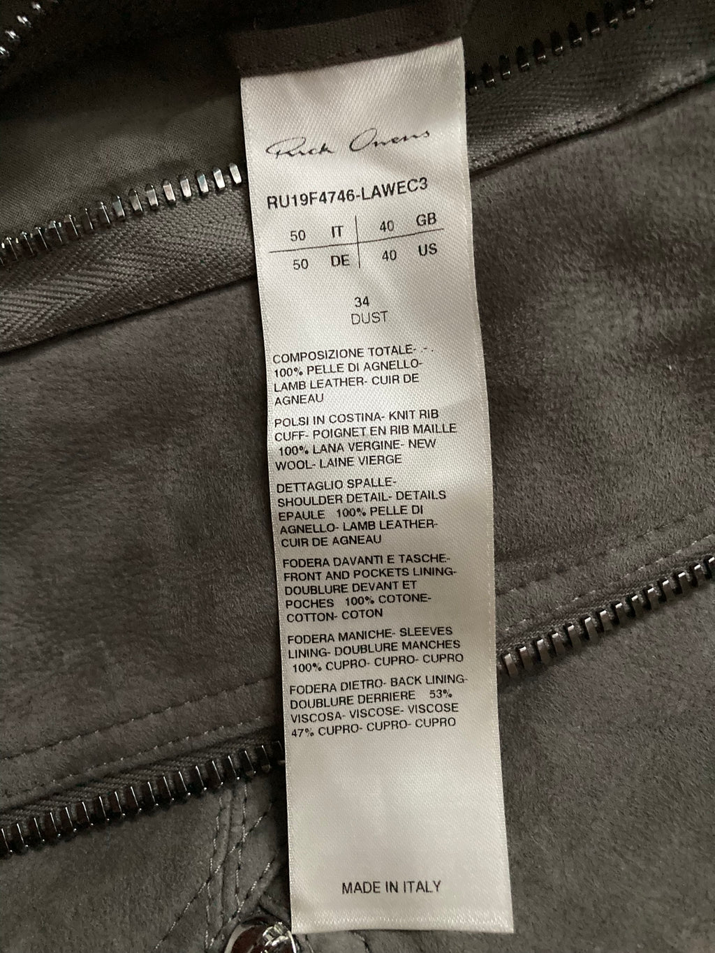 F/W 19 "LARRY" Rotterdam Chain Leather Suede Jacket