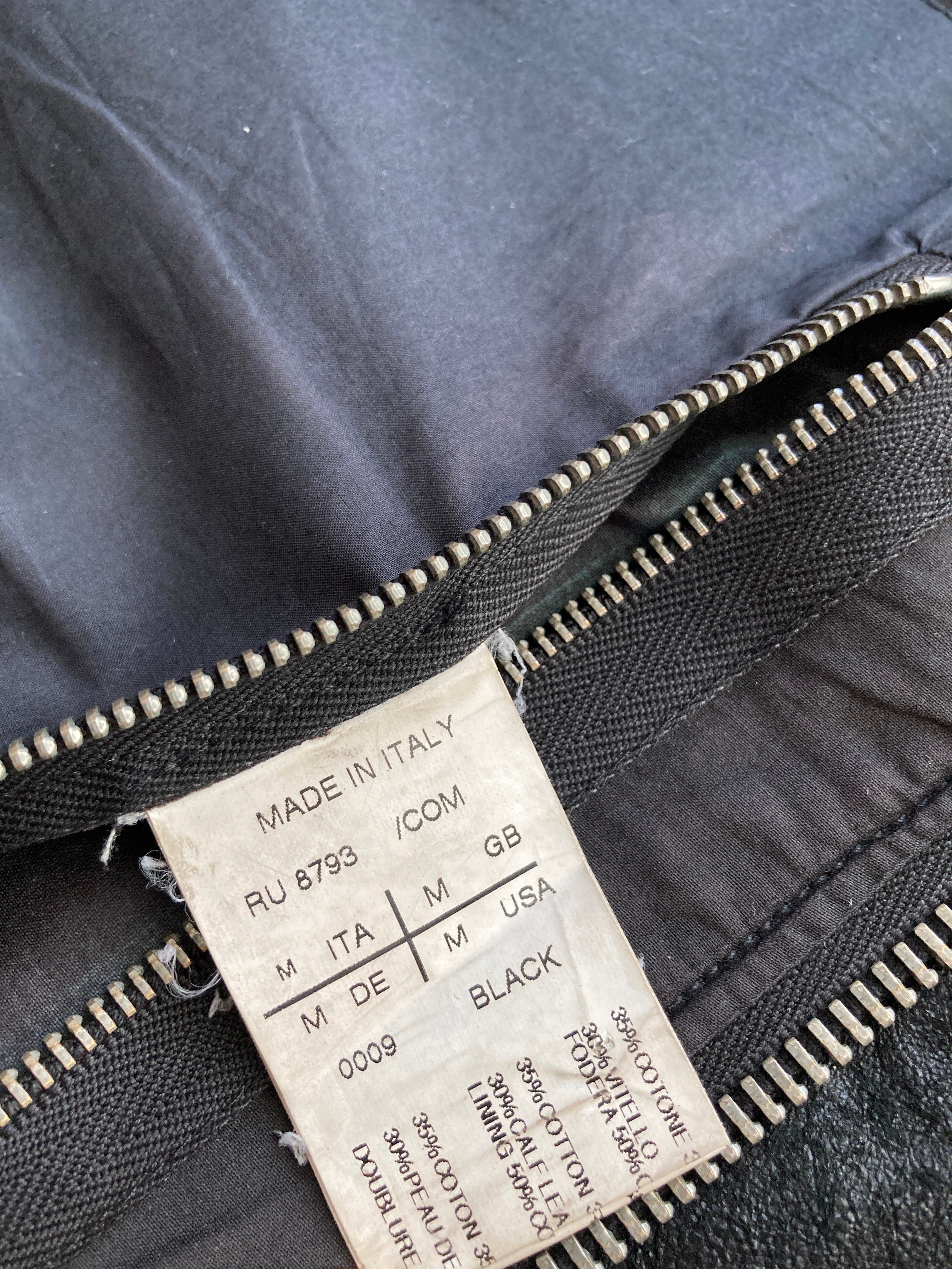 S/S 11 „ANTHEM“ Calf & Blistered Lamb Leather Jacket Rick Owens M