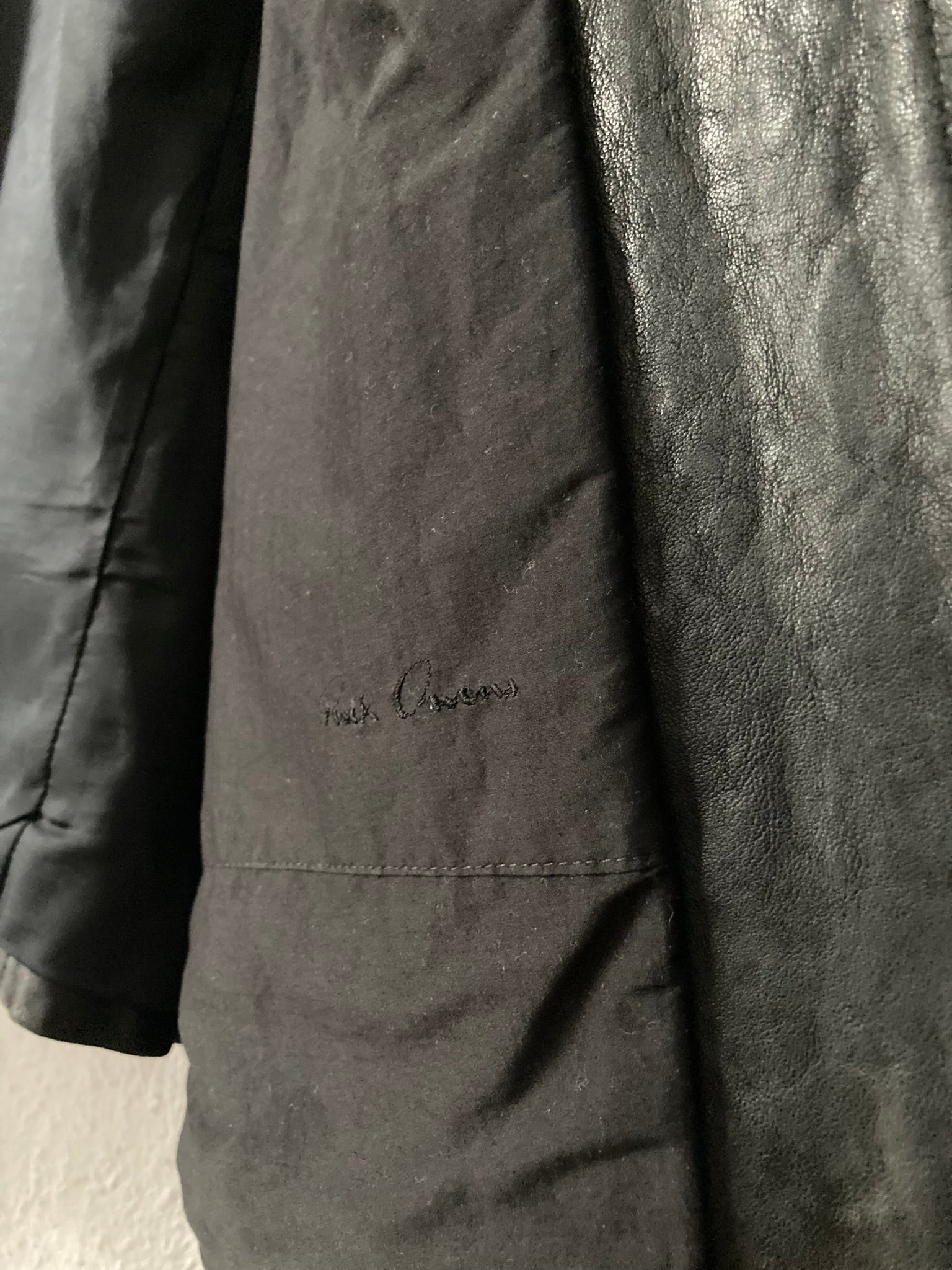 F/W 09 CRUST Hammered Lamb Leather Intarsia High-Neck Jacket in Black