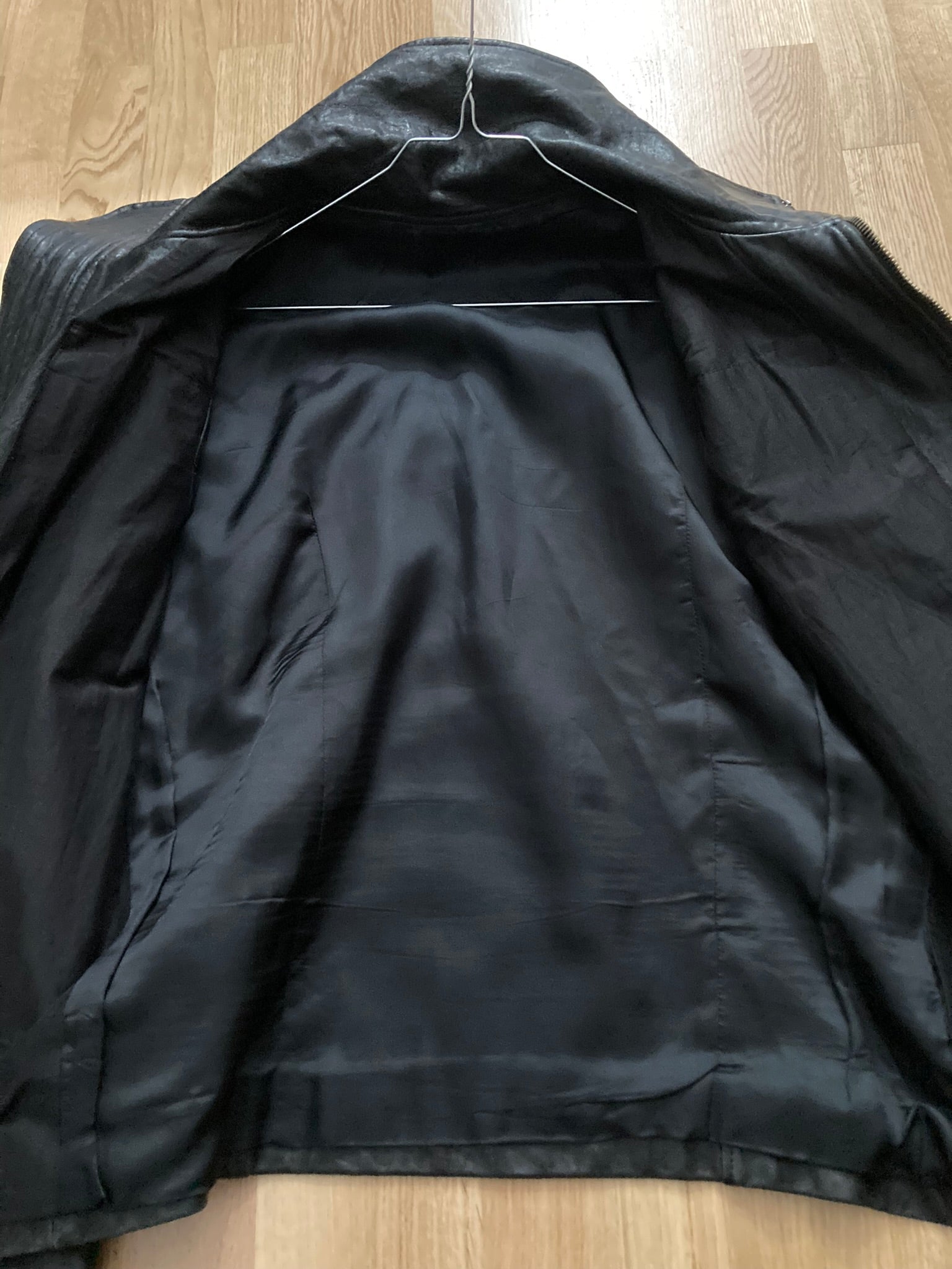 F/W 09 CRUST Hammered Lamb Leather Intarsia High-Neck Jacket in Black