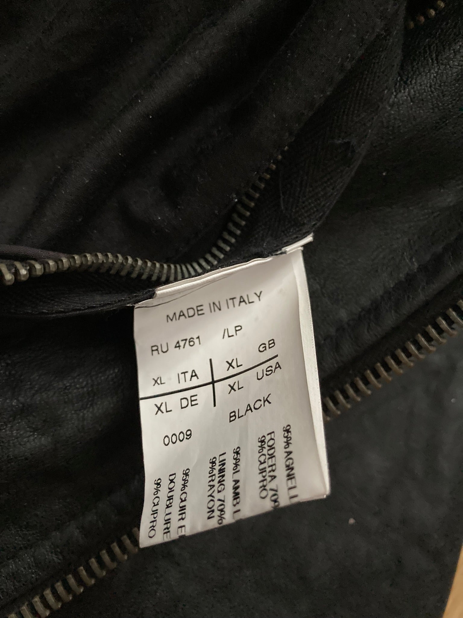 F/W 09 CRUST Hammered Lamb Leather Intarsia High-Neck Jacket in Black