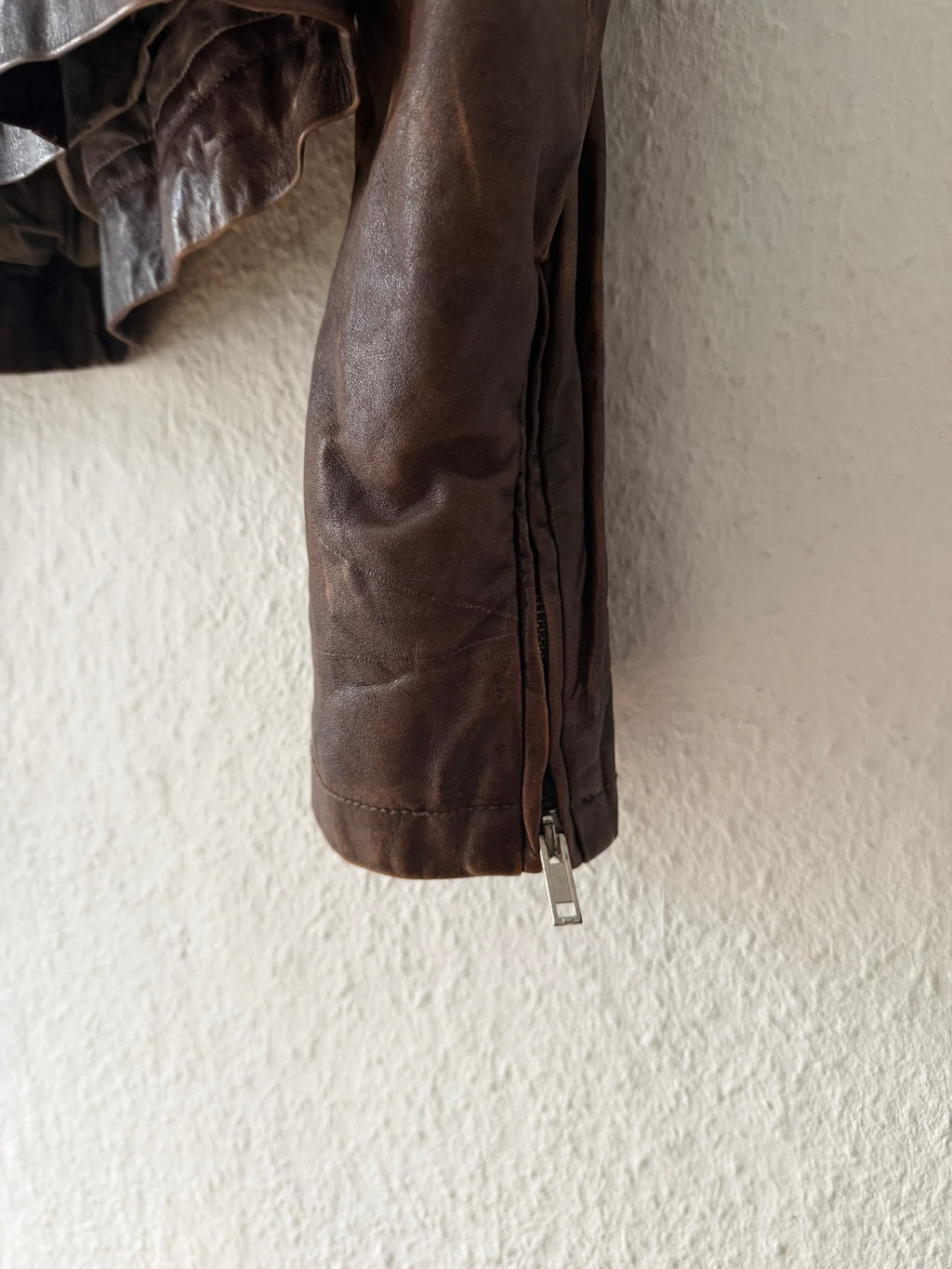 S/S 07 "DRAKE" Hammered Calf Leather Stooges Jacket in Dust Rick Owens XL