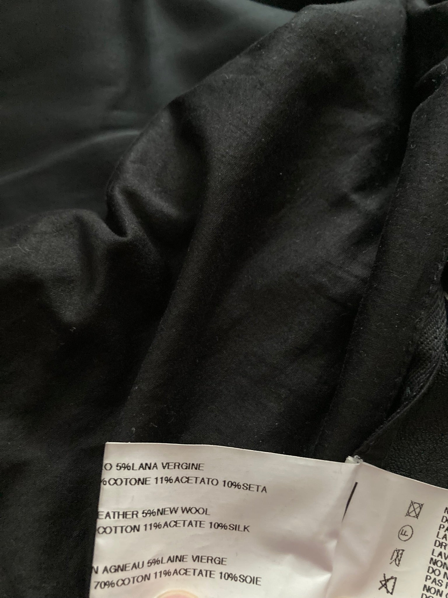 F/W 09 CRUST Hammered Lamb Leather Intarsia High-Neck Jacket in Black