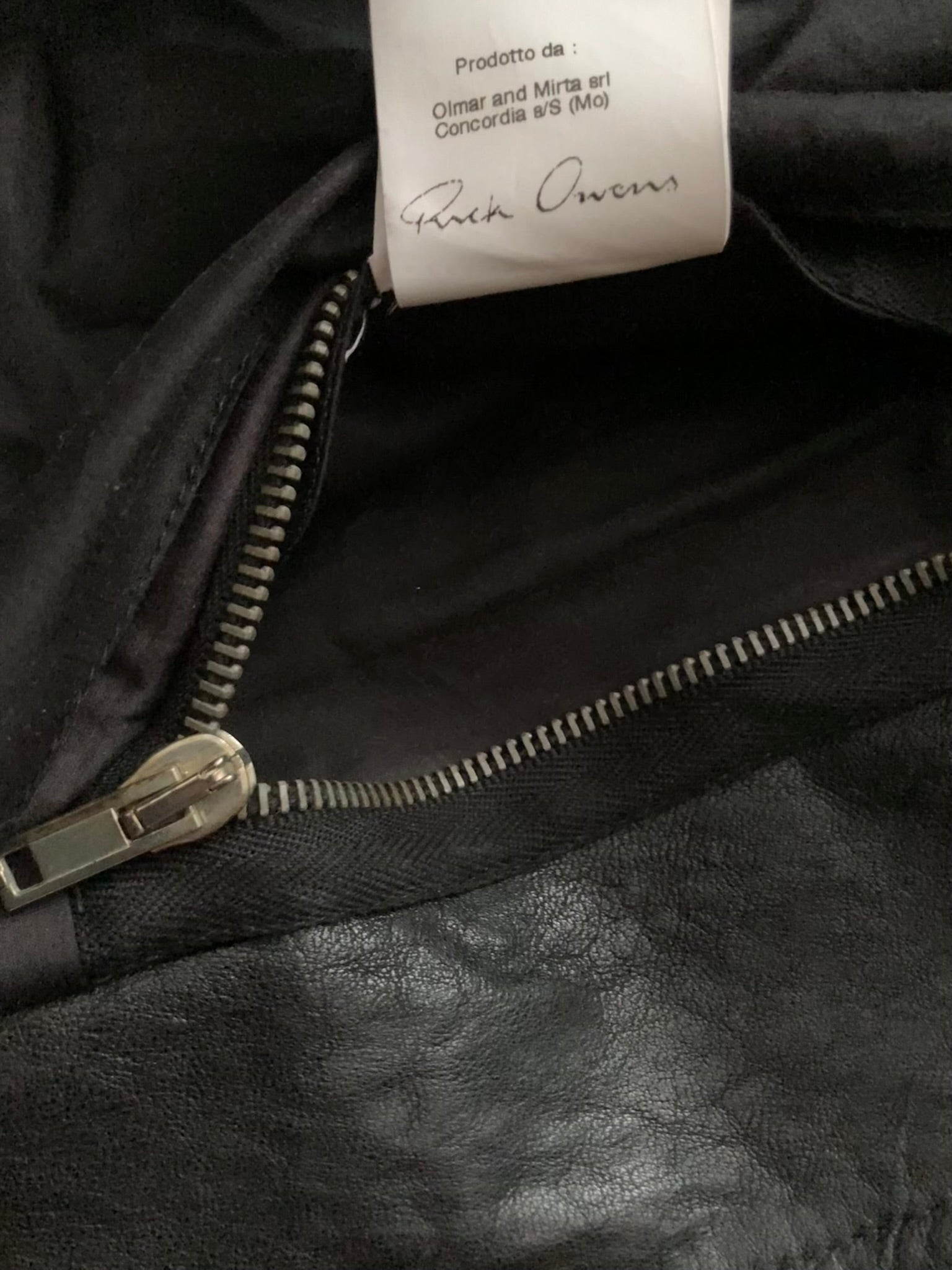 F/W 09 CRUST Hammered Lamb Leather Intarsia High-Neck Jacket in Black