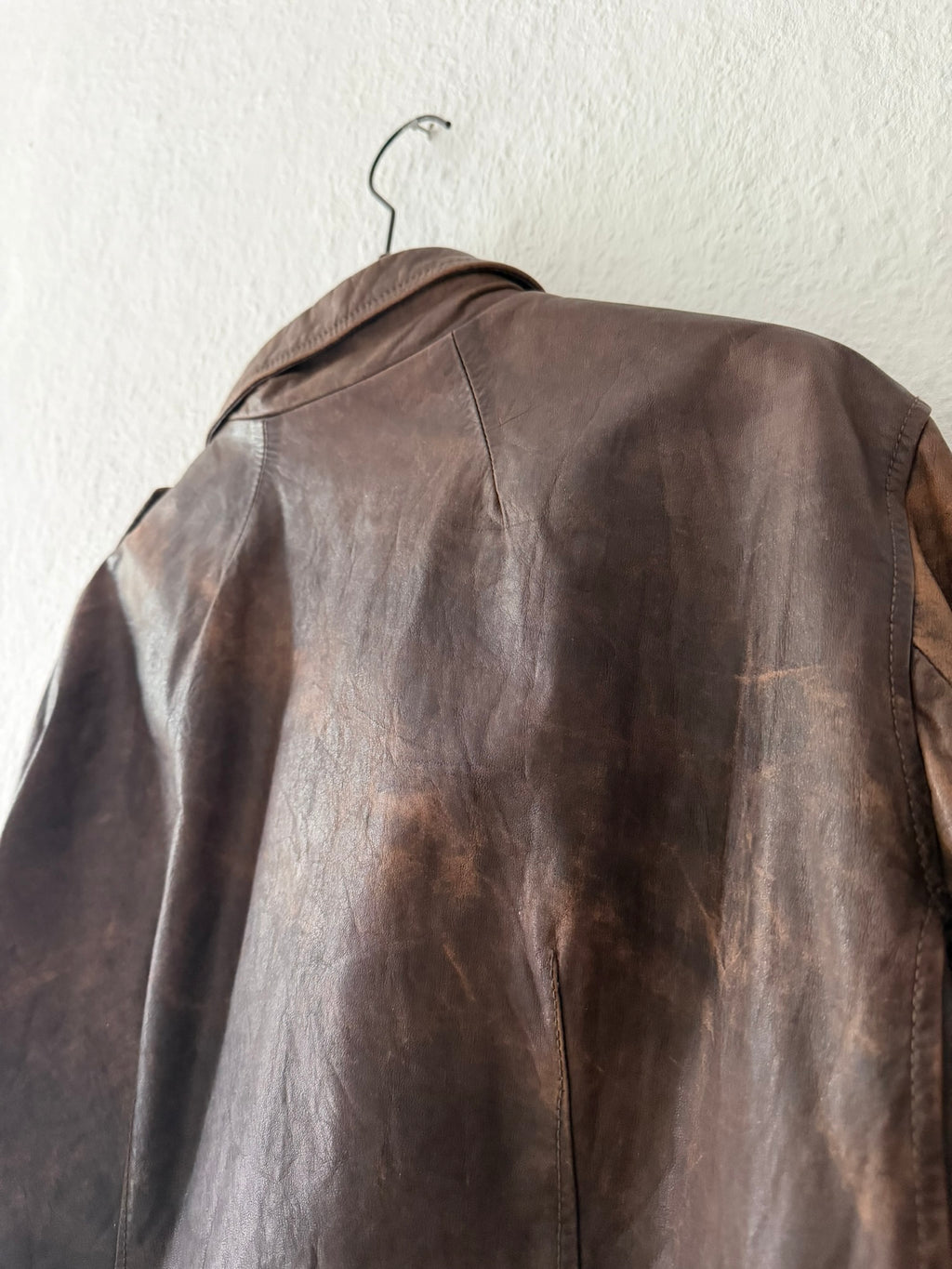 S/S 07 "DRAKE" Hammered Calf Leather Stooges Jacket in Dust Rick Owens XL