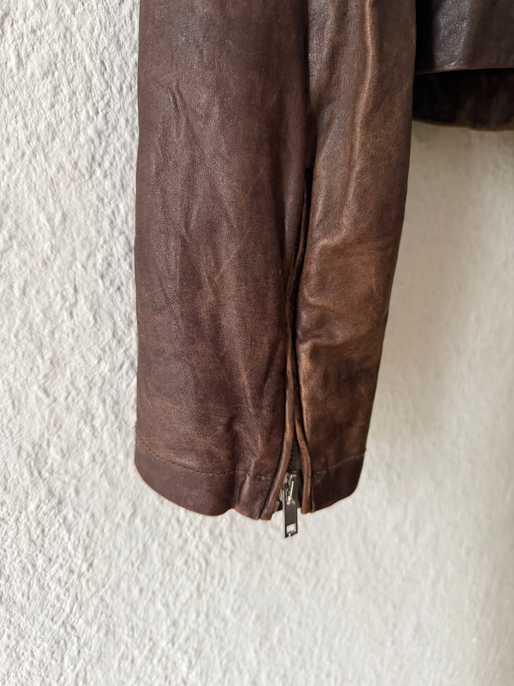 S/S 07 "DRAKE" Hammered Calf Leather Stooges Jacket in Dust Rick Owens XL